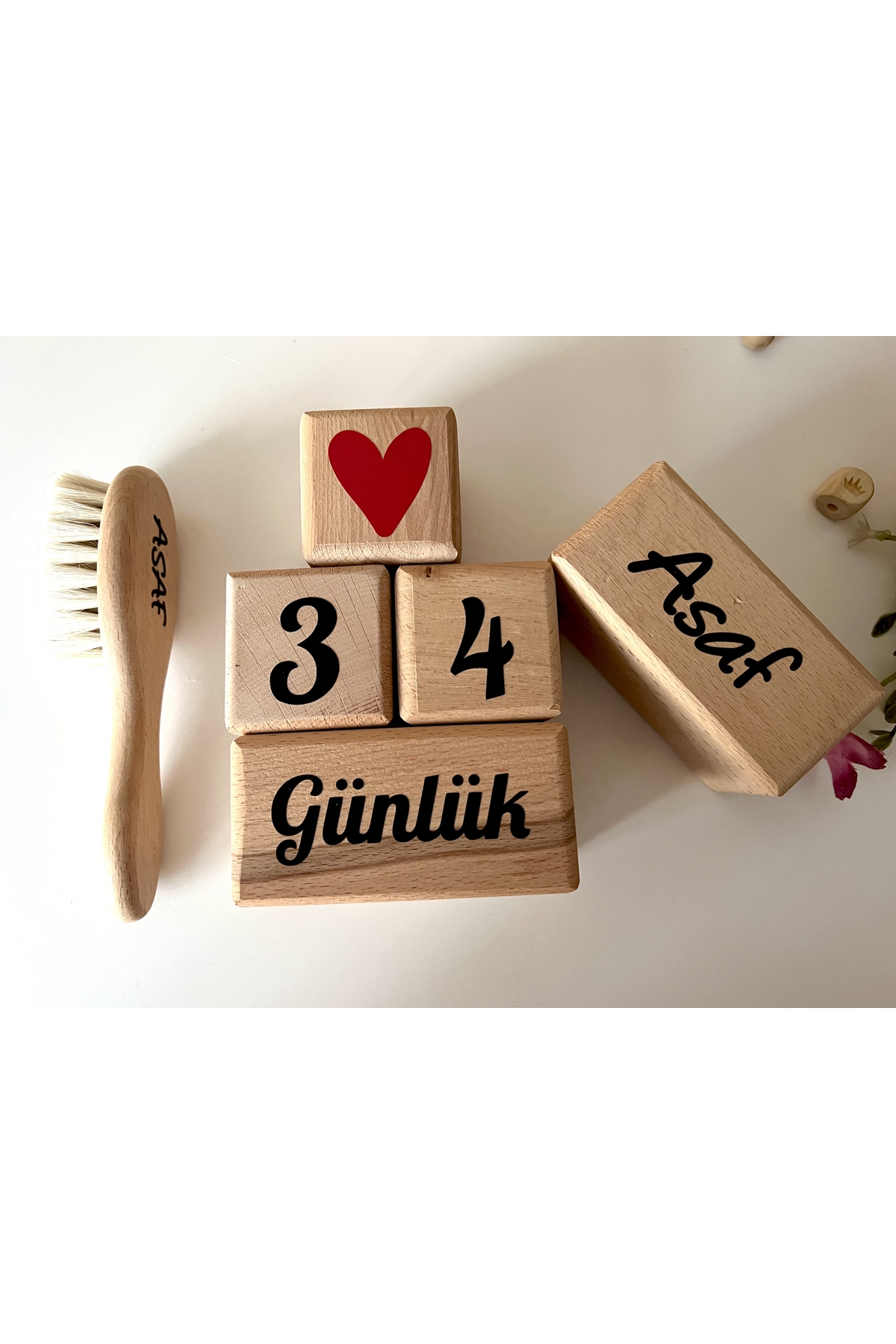 İSİMLİ ANNE BEBEK ANI KÜPÜ VE DEKOR SET 3lü Siyah