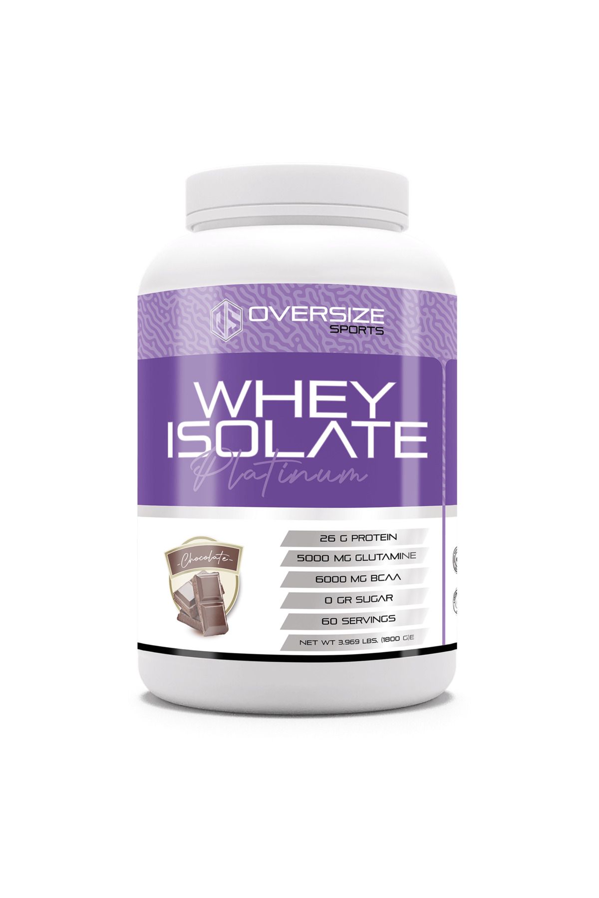 Oversize Sports Whey Isolate Platinum Çikolata 1800g 60 Servis