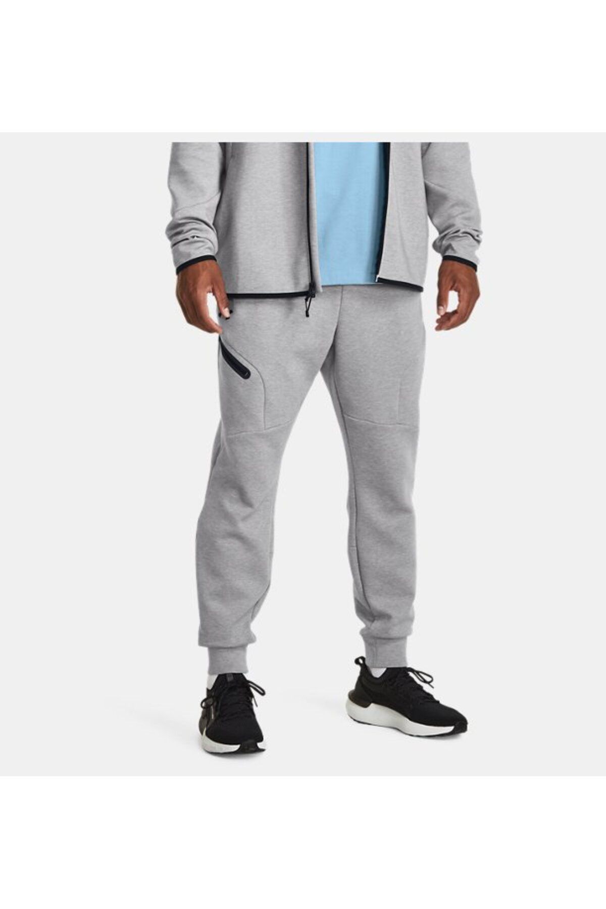 شلوار گرمکن ورزشی خاکستری مردانه لباس های ناپایدار UA SIX 1379808 011 Under Armour
