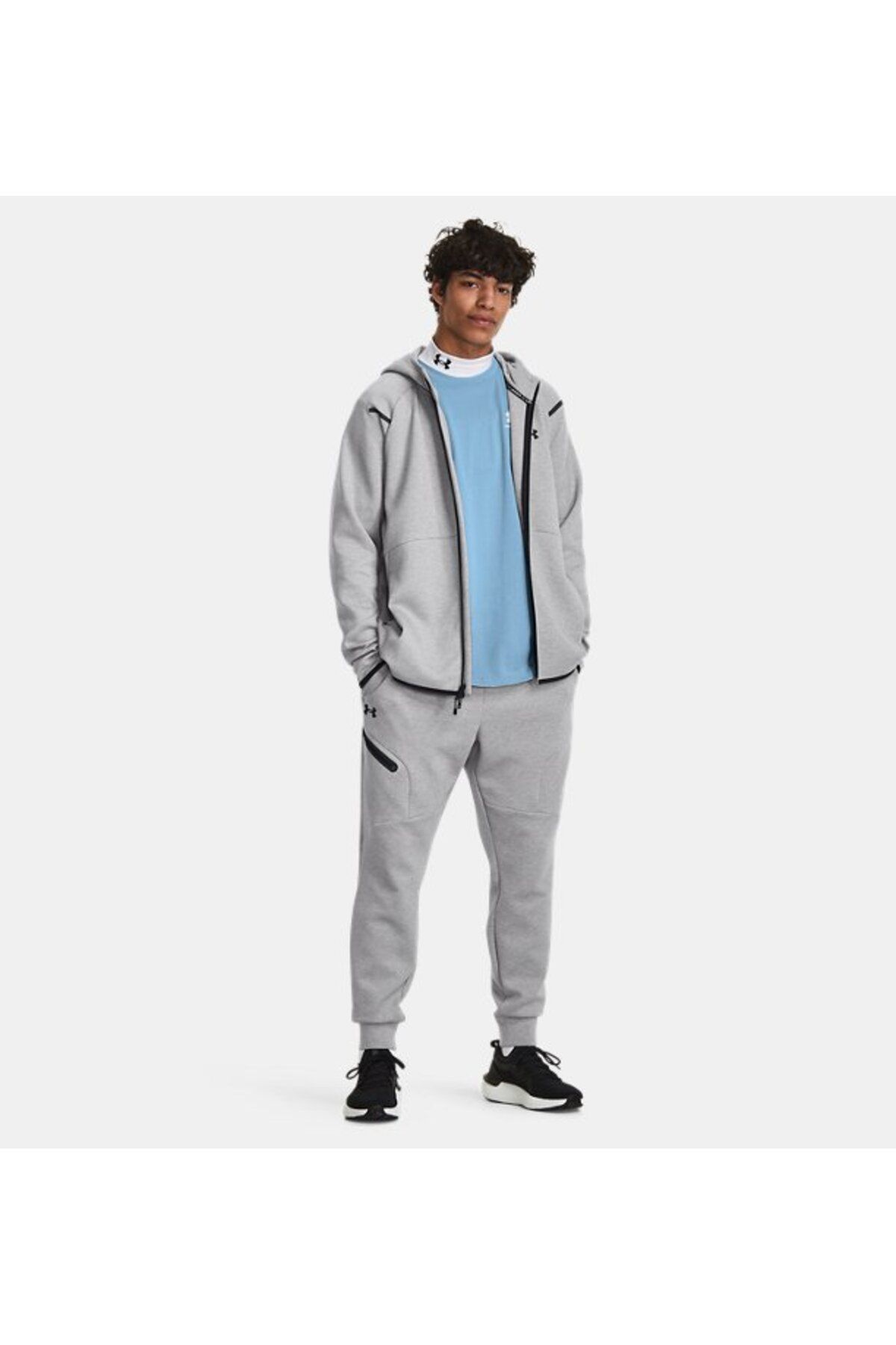 شلوار گرمکن ورزشی خاکستری مردانه لباس های ناپایدار UA SIX 1379808 011 Under Armour
