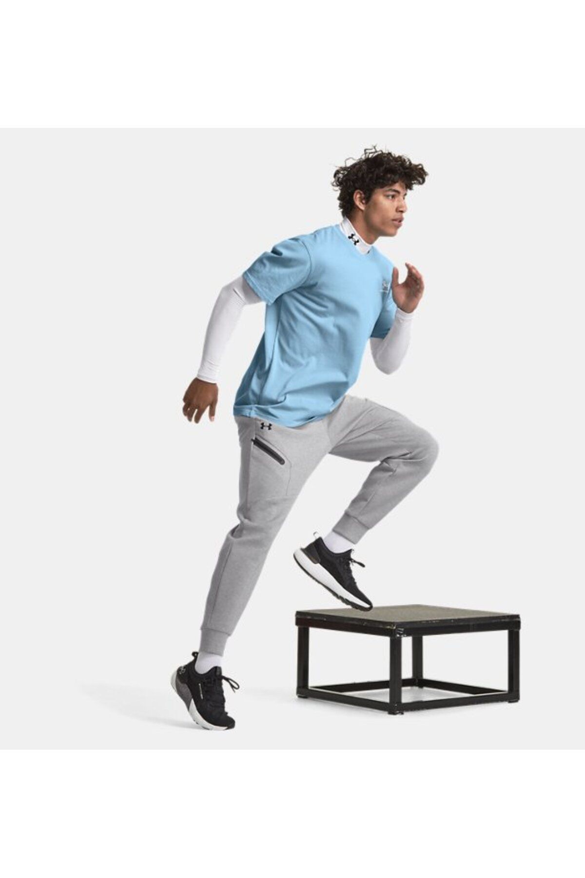 شلوار گرمکن ورزشی خاکستری مردانه لباس های ناپایدار UA SIX 1379808 011 Under Armour