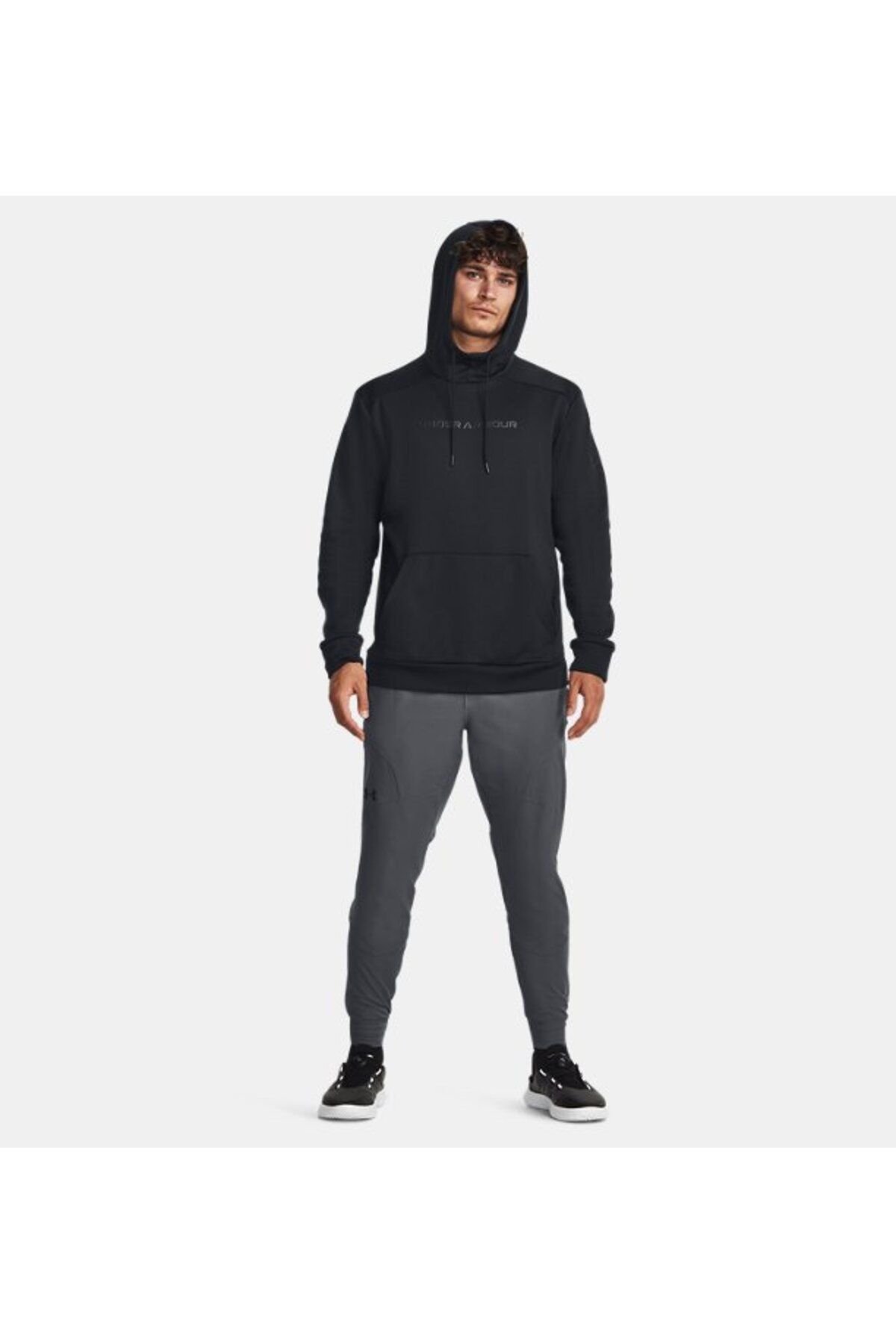 سویشرت ورزشی مشکی مردانه آرمور Fleece® Graphic Hooded Upper 1379744 001 Under Armour
