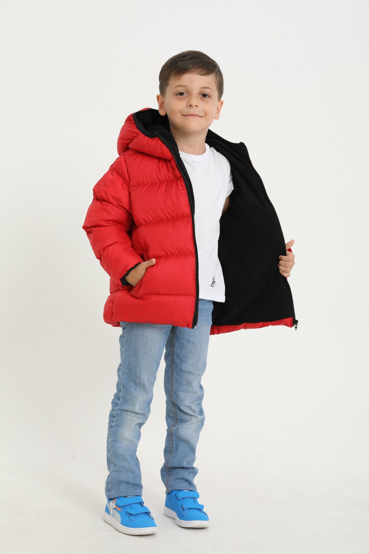 Boys red waterproof coat hot sale