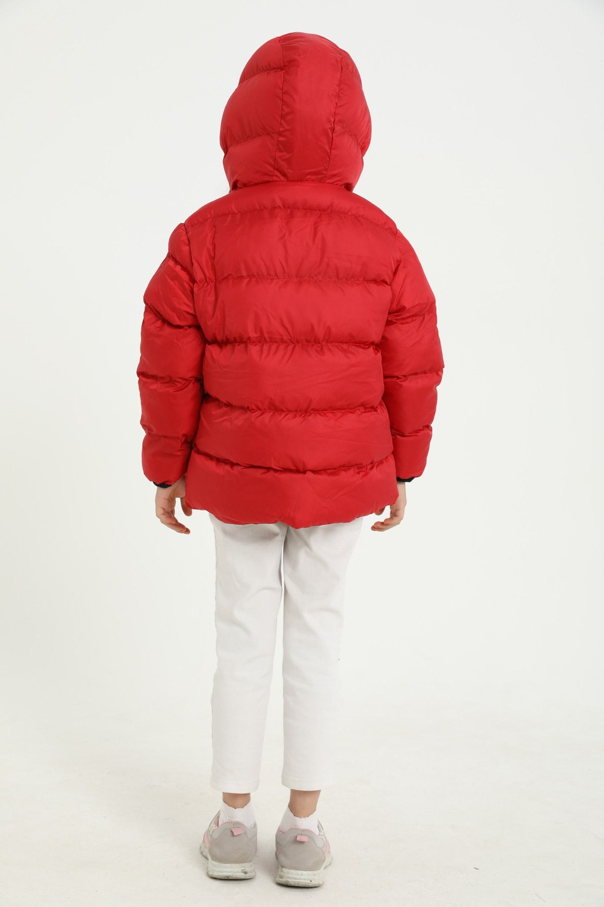 Zara red sales puffer coat