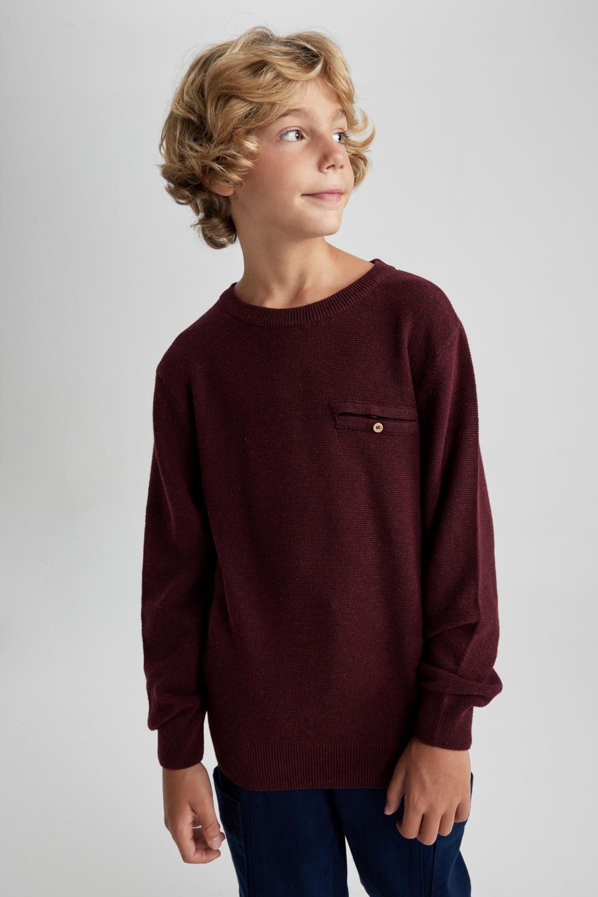 Boys cheap burgundy sweater