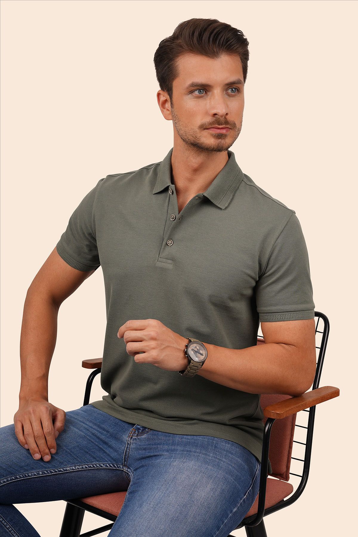Khaki pants sales and polo shirt
