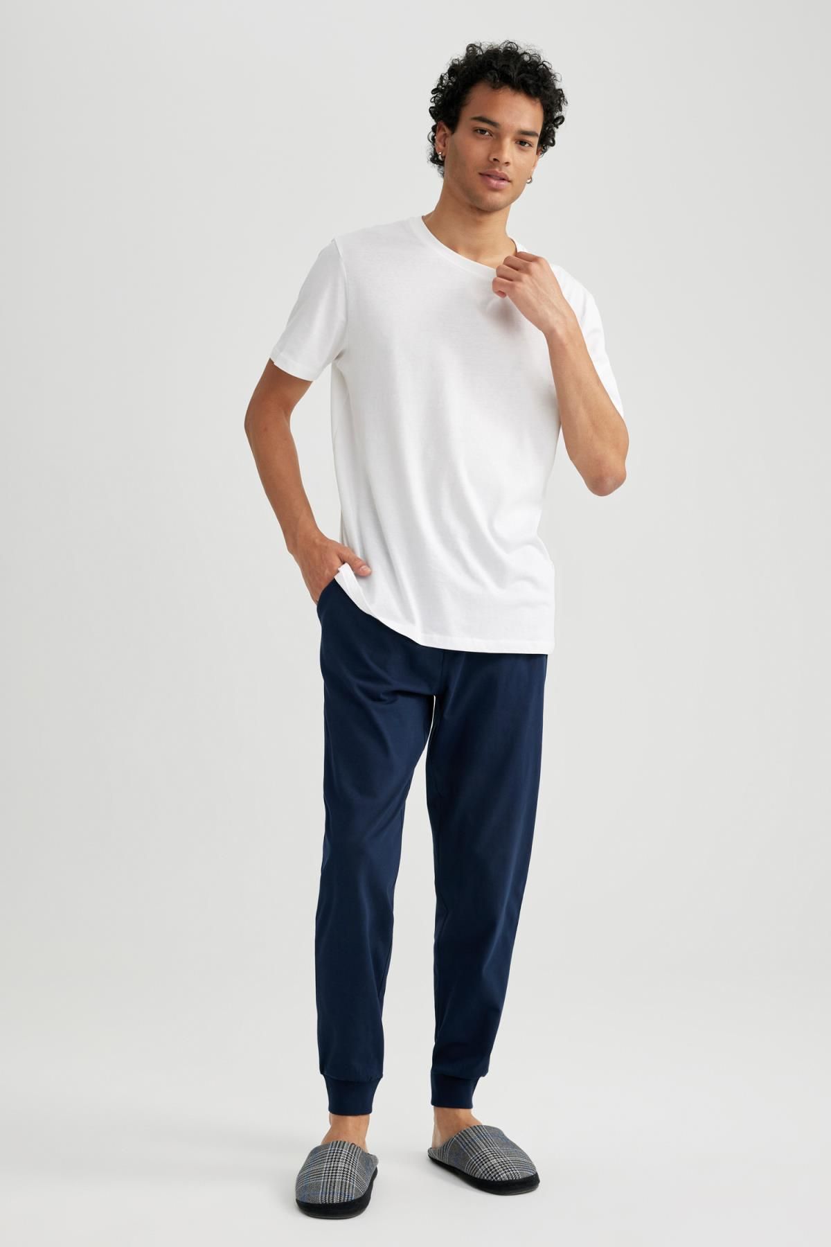 DeFacto-Regular Fit Pocket Sleepwear Bottom B1784ax23au 2