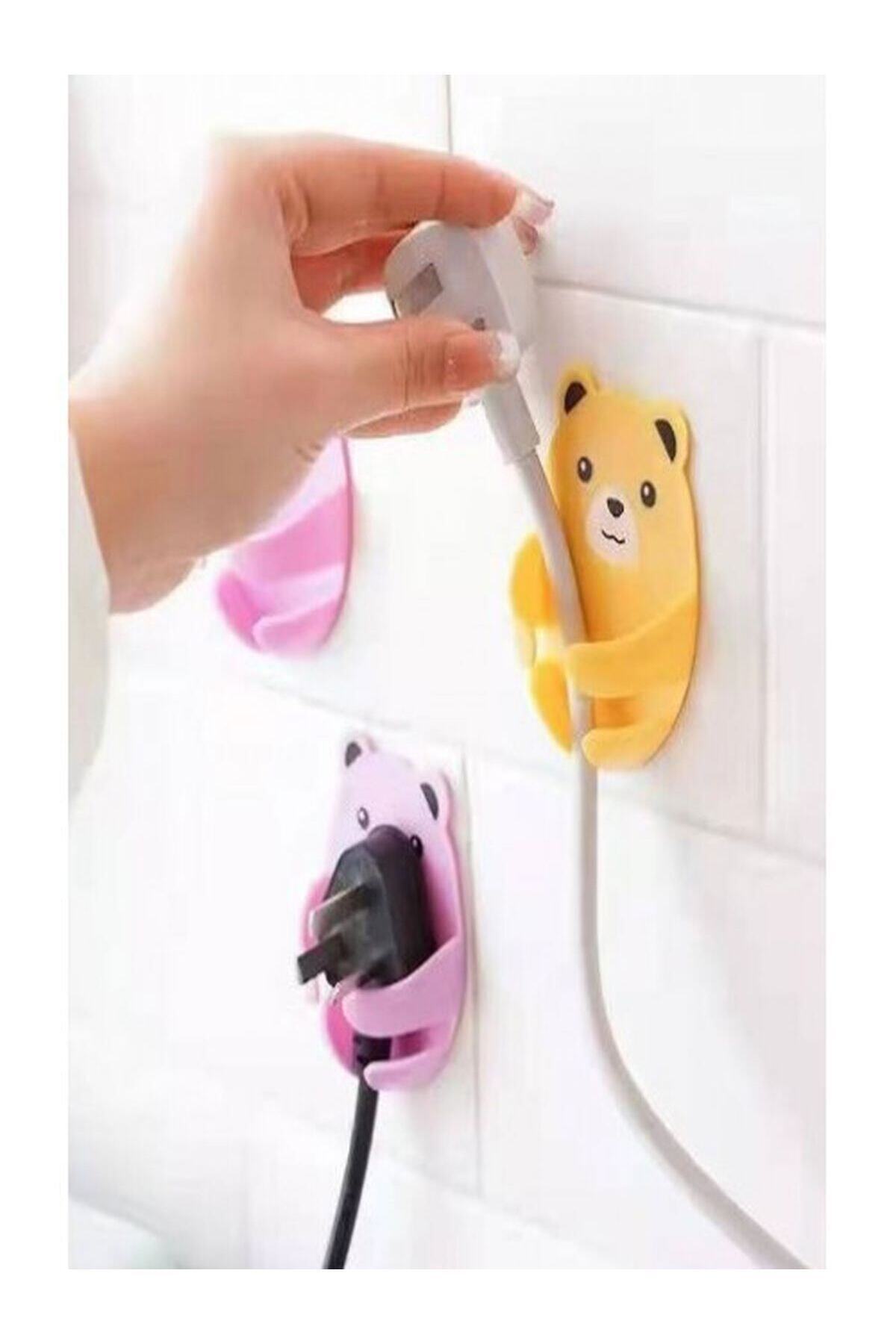 Özasya AVM Ayıcık Desenli Çok Amaçlı 4 Lü Fiş Tutucu