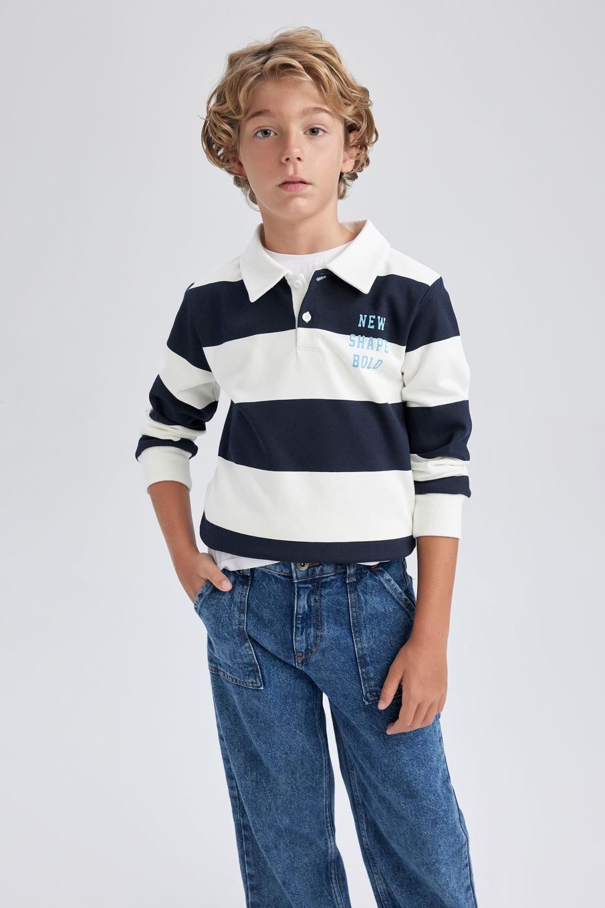 Boys polo deals sweatshirt