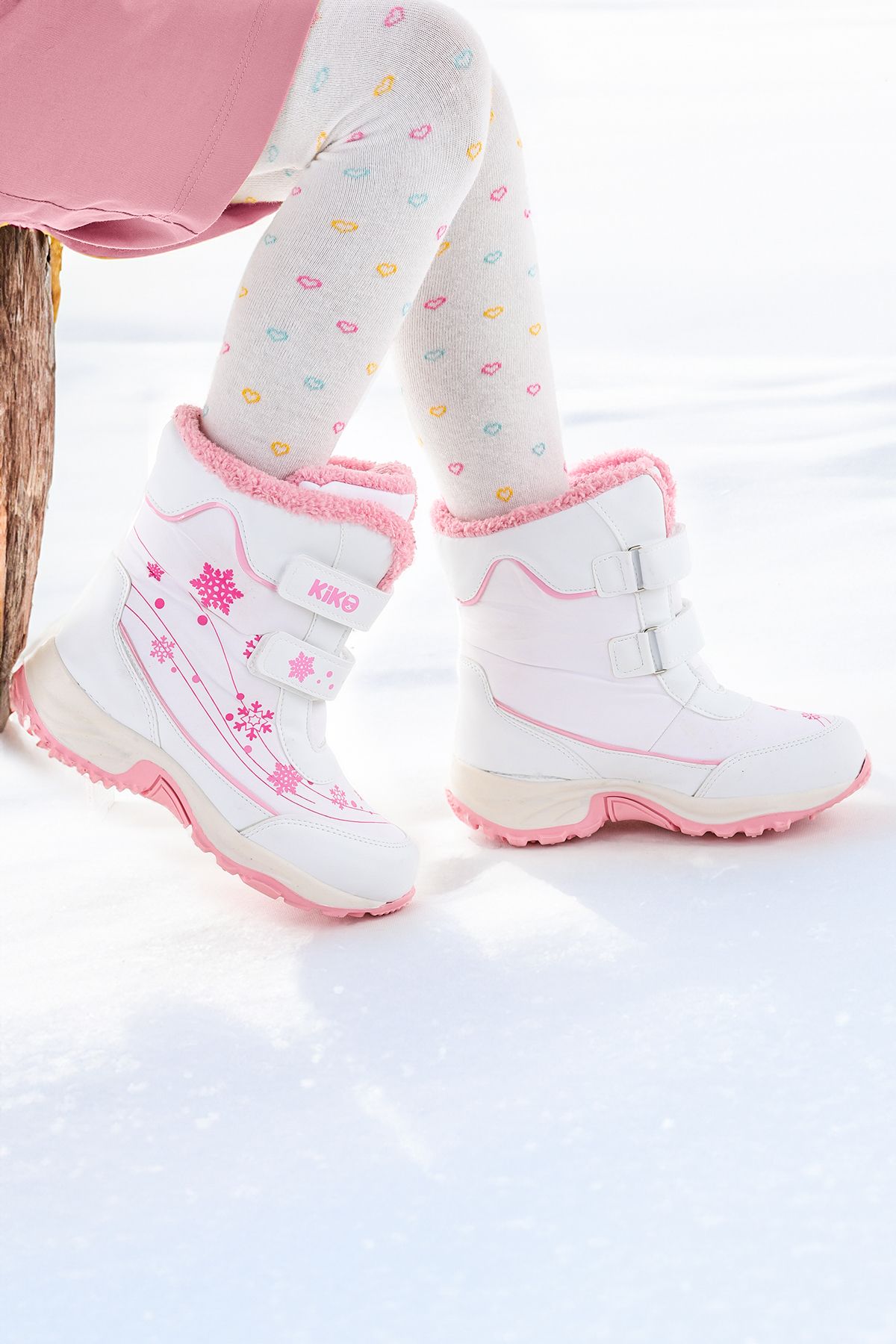Almues-Velcro Snowflake για κορίτσια - Ανθεκτικές στο κρύο νερό Snow Boots 3