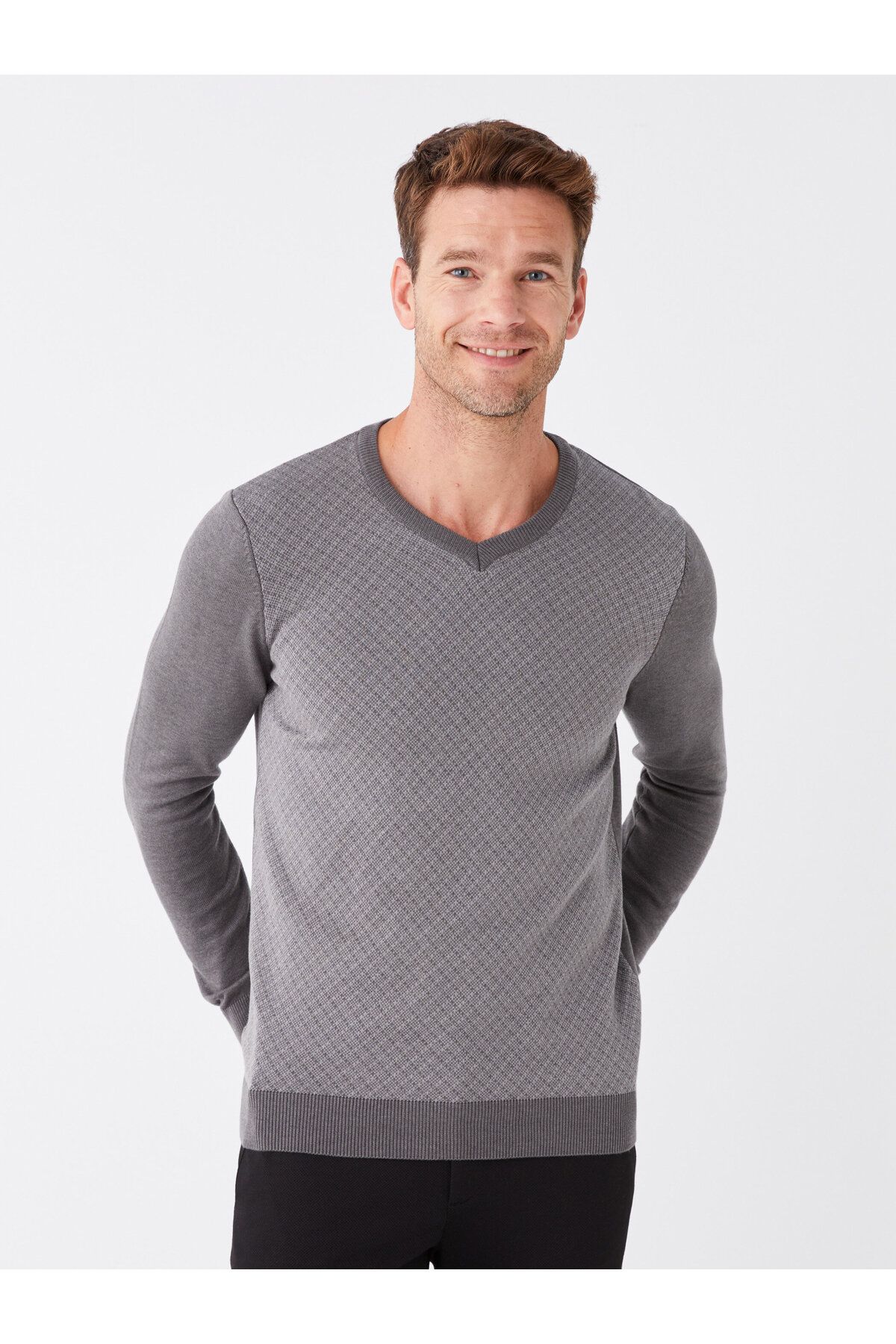 LC Waikiki-Strickpullover für Herren – V-Ausschnitt, lange Ärmel 2