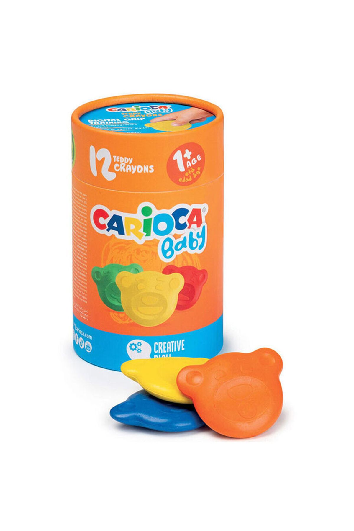 مداد شمعی پاستل چند رنگ پسرانه و دخترانه بچگانه رنگی عروسکی 12 لی 1+سن 43957 Carioca