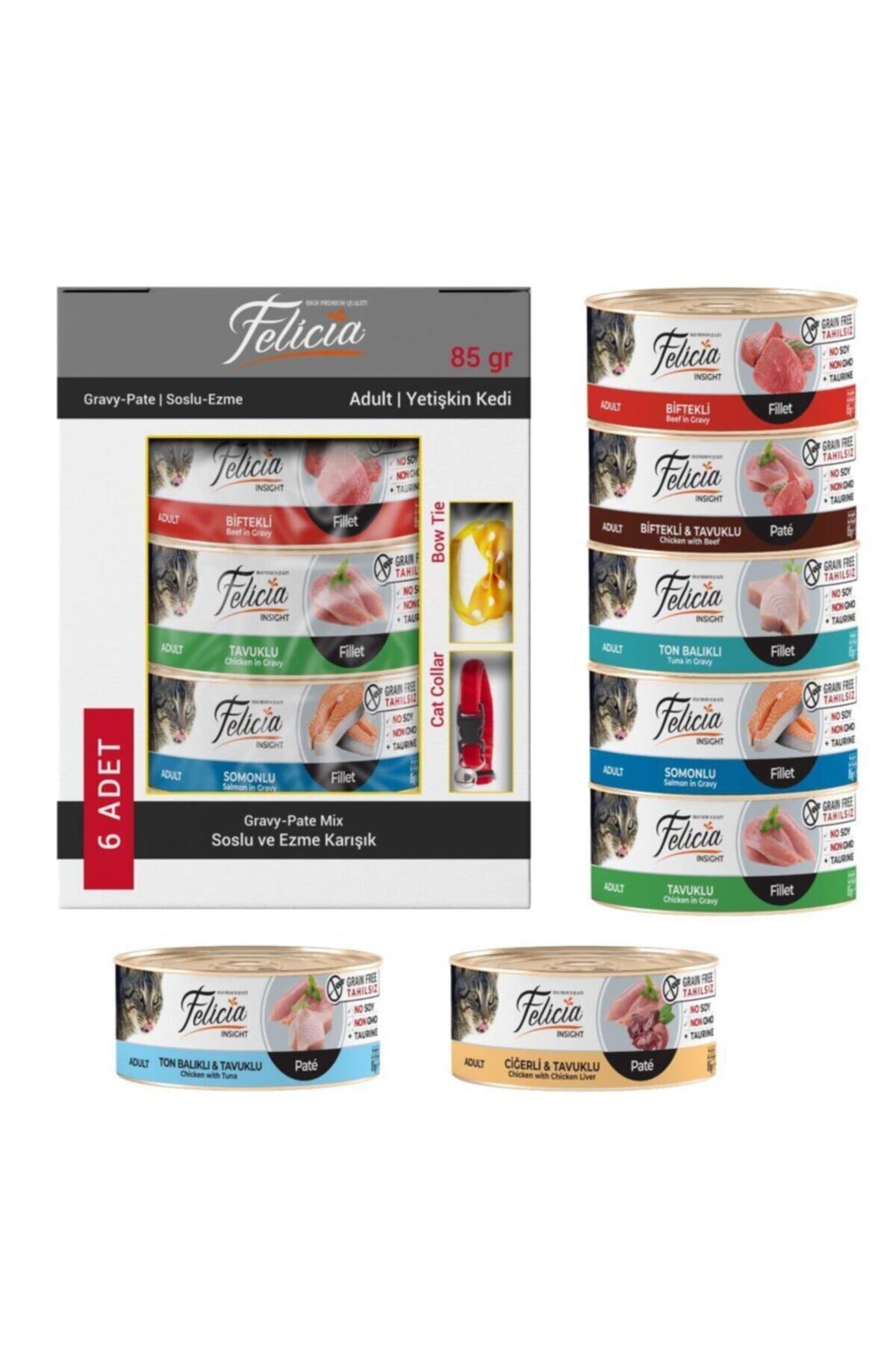 Felicia Tahılsız Kıyılmış Karışık Kedi Konservesi 6x85 gr
