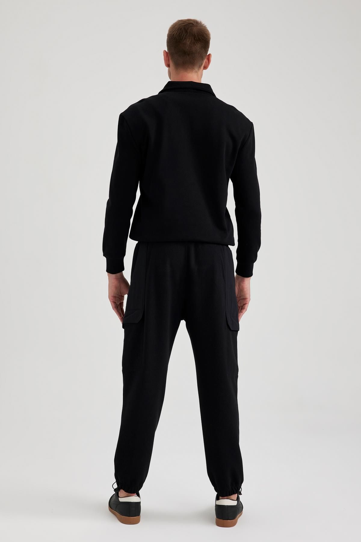 DeFacto-Regular Fit Sweatpants with Adjustable Elastic - Zip-Up Pike A5356Ax23Au 5