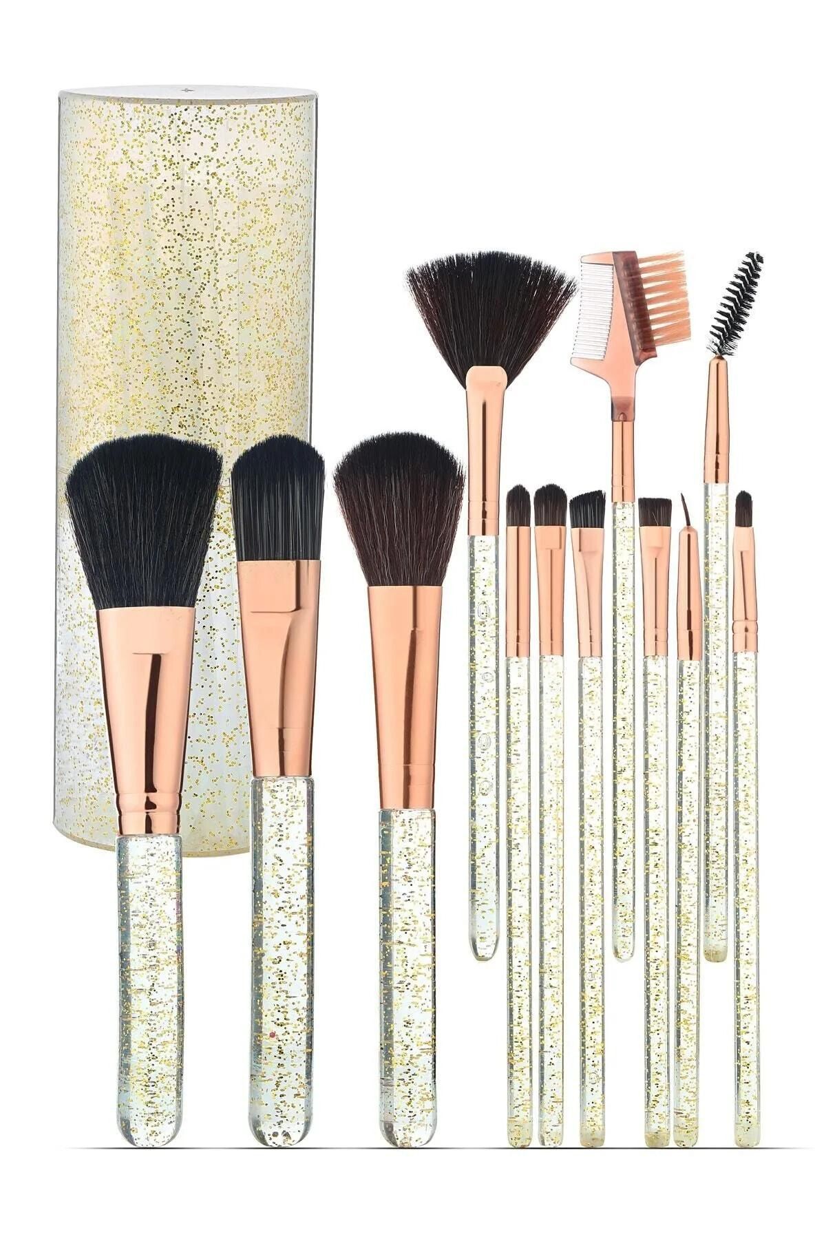 Gold makeup brushes store