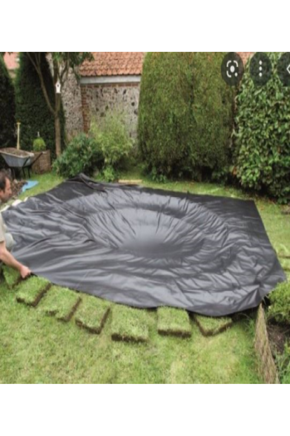 ERT KAUÇUK Süs Havuzları ve Tarımsal Sulama Havuzları İçin Hazır EPDM Membran Panel 63,72 Mt2