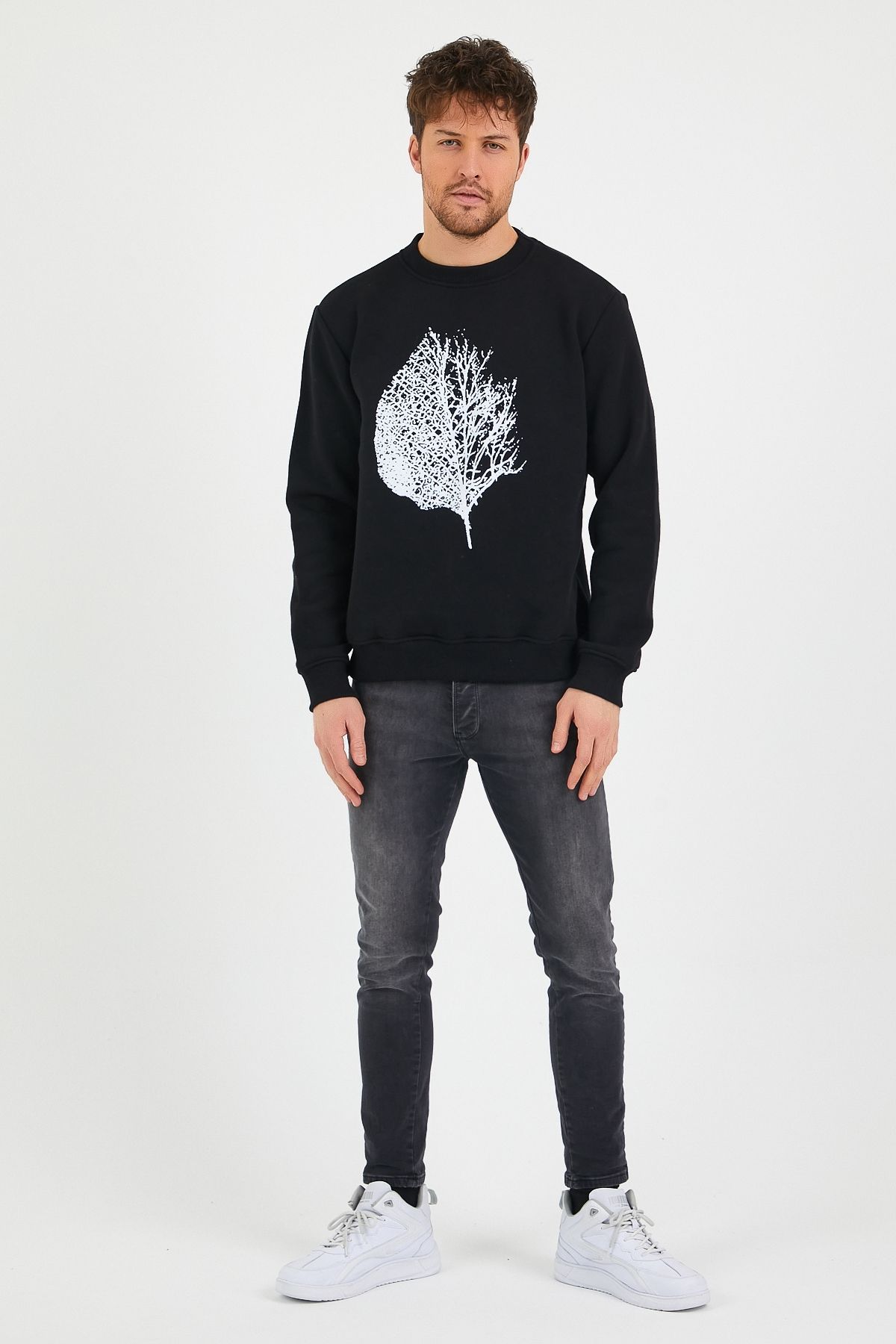 GENIUS STORE-Depozitați hanorac imprimat pentru bărbați, cu fleece în interior, pentru exterior, cu croiala normală 6