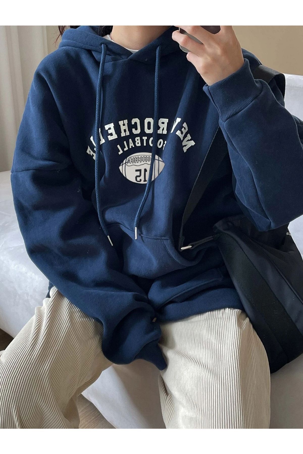 Dark blue champion outlet hoodie women's