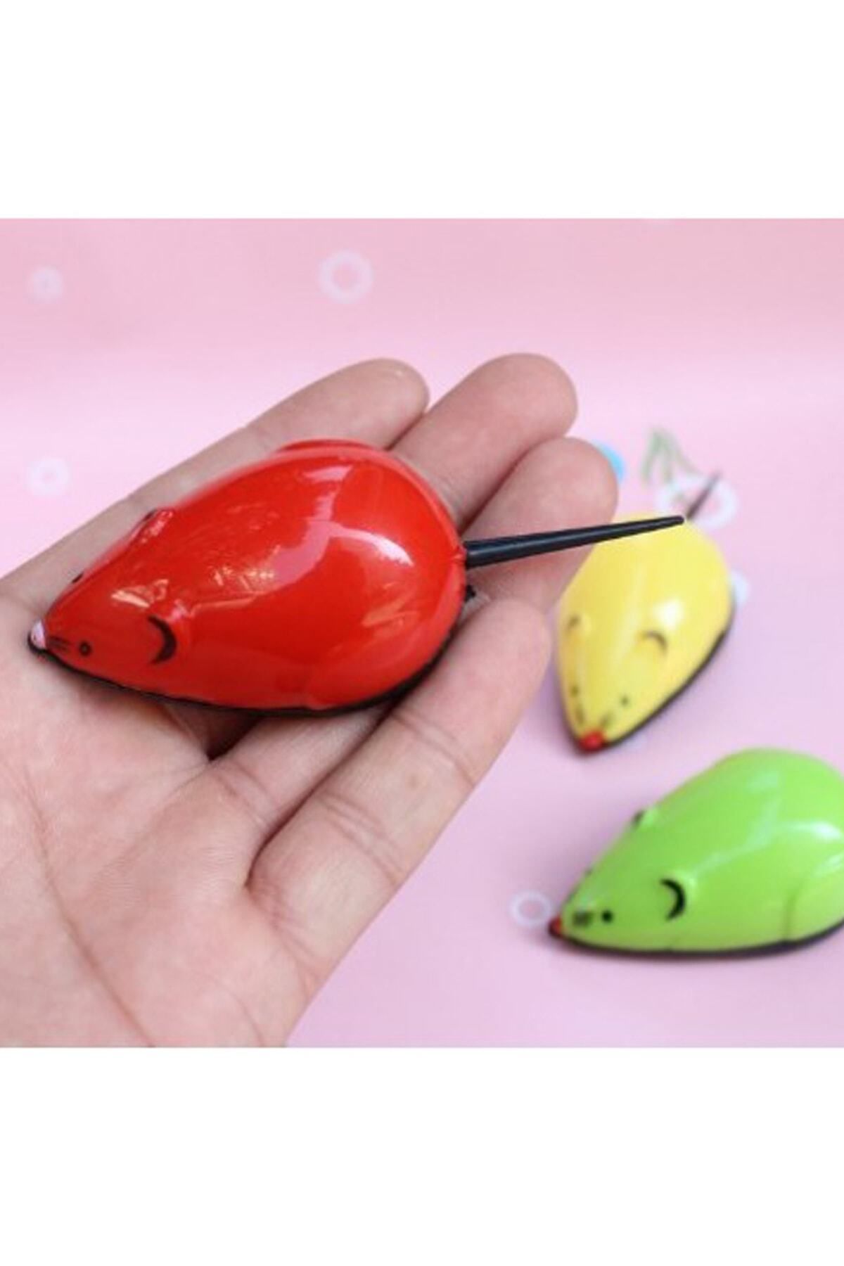 Mobee-Pull and Drop Mouse Shaped Cat Toy with Wheels 3