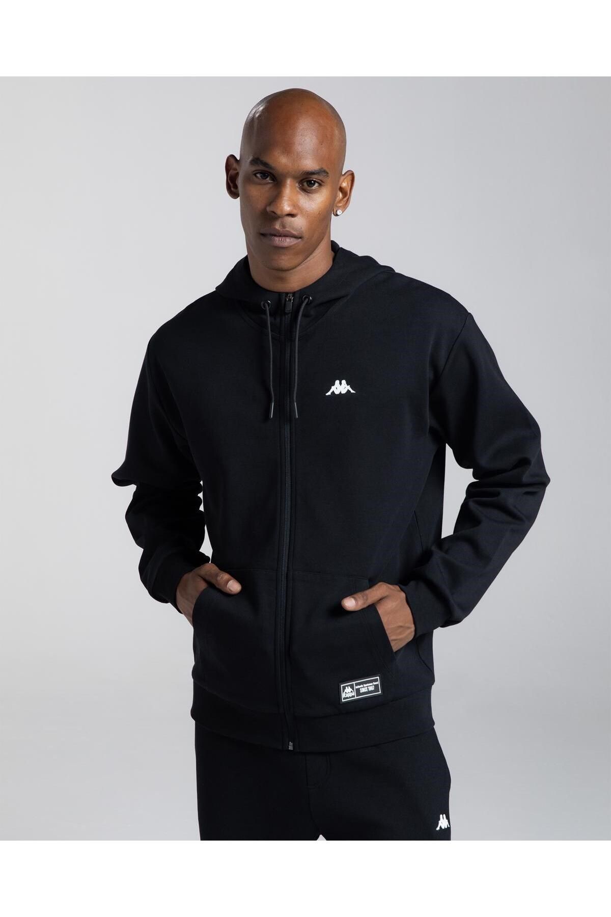 Kappa Authentic Mizuki Men s Black Zippered Tracksuit Top 361L5QW005