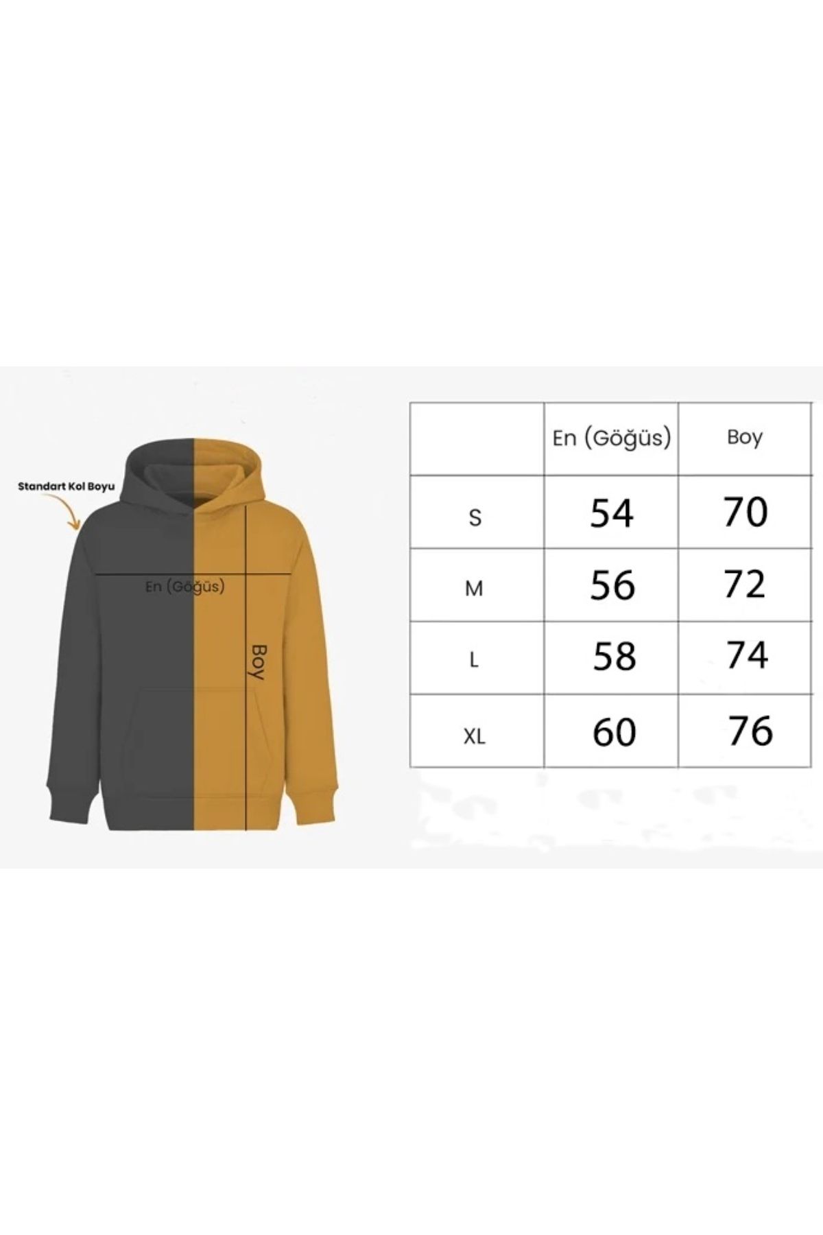 Black Sokak-Beige Telepathy Printed Oversize Hooded Men's Sweatshirt 5