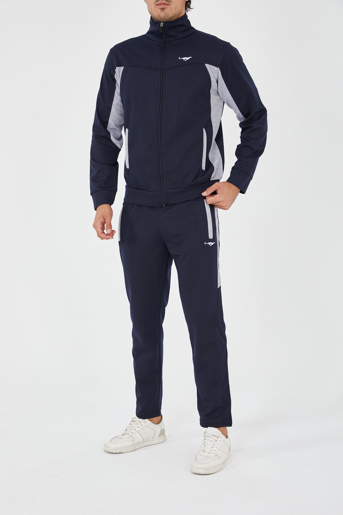3MODA Men s High Collar Straight Leg Tracksuit Set Trendyol