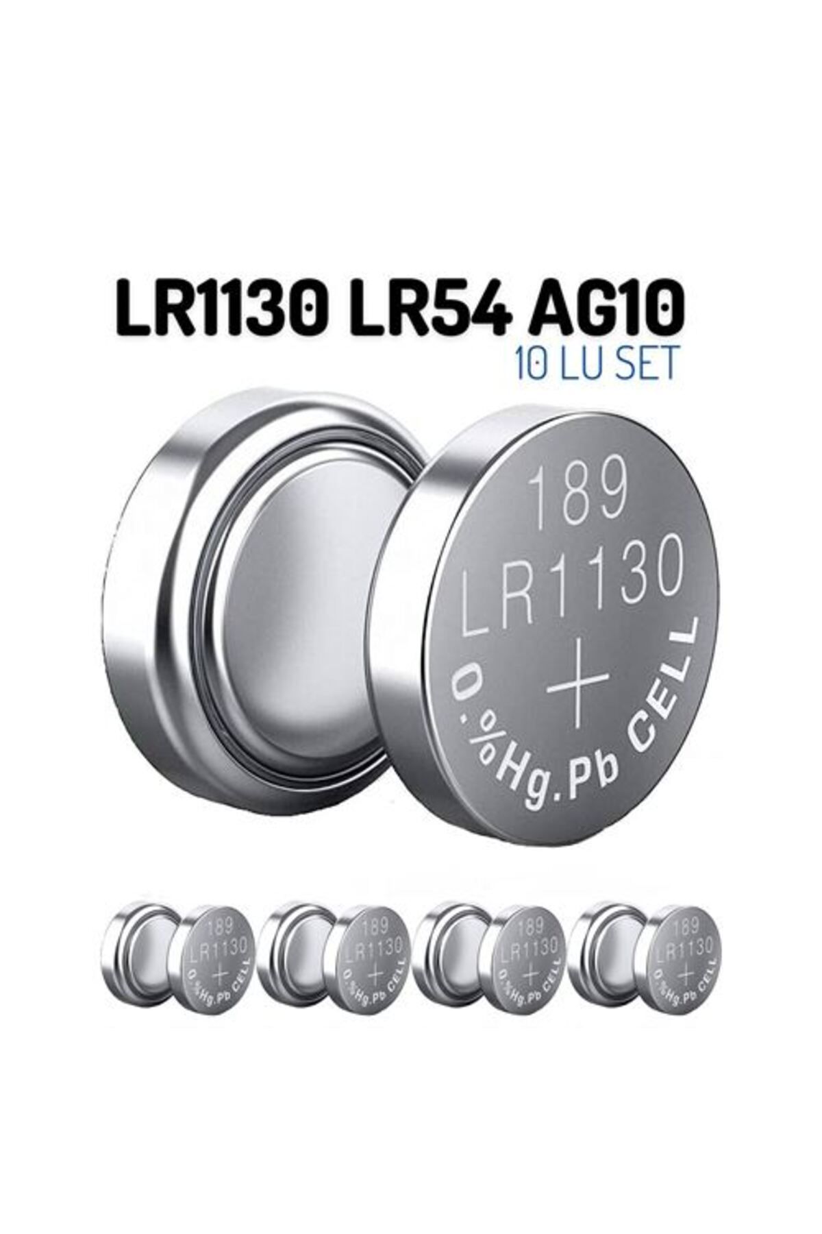 Transformacion LR1130 LR54 AG10 1.55V 10 Adet Alkaline Pil 716931