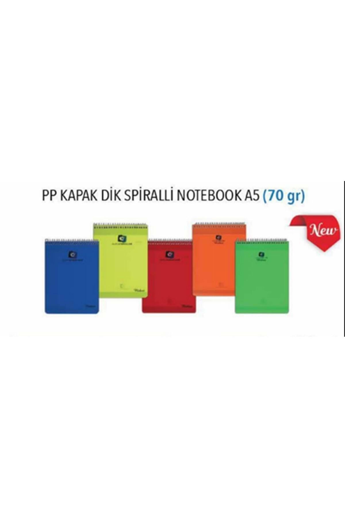 Alex Schoeller-Alex Spiral PP Cover Vertical Lined Notebook A5 80 Sheets 1