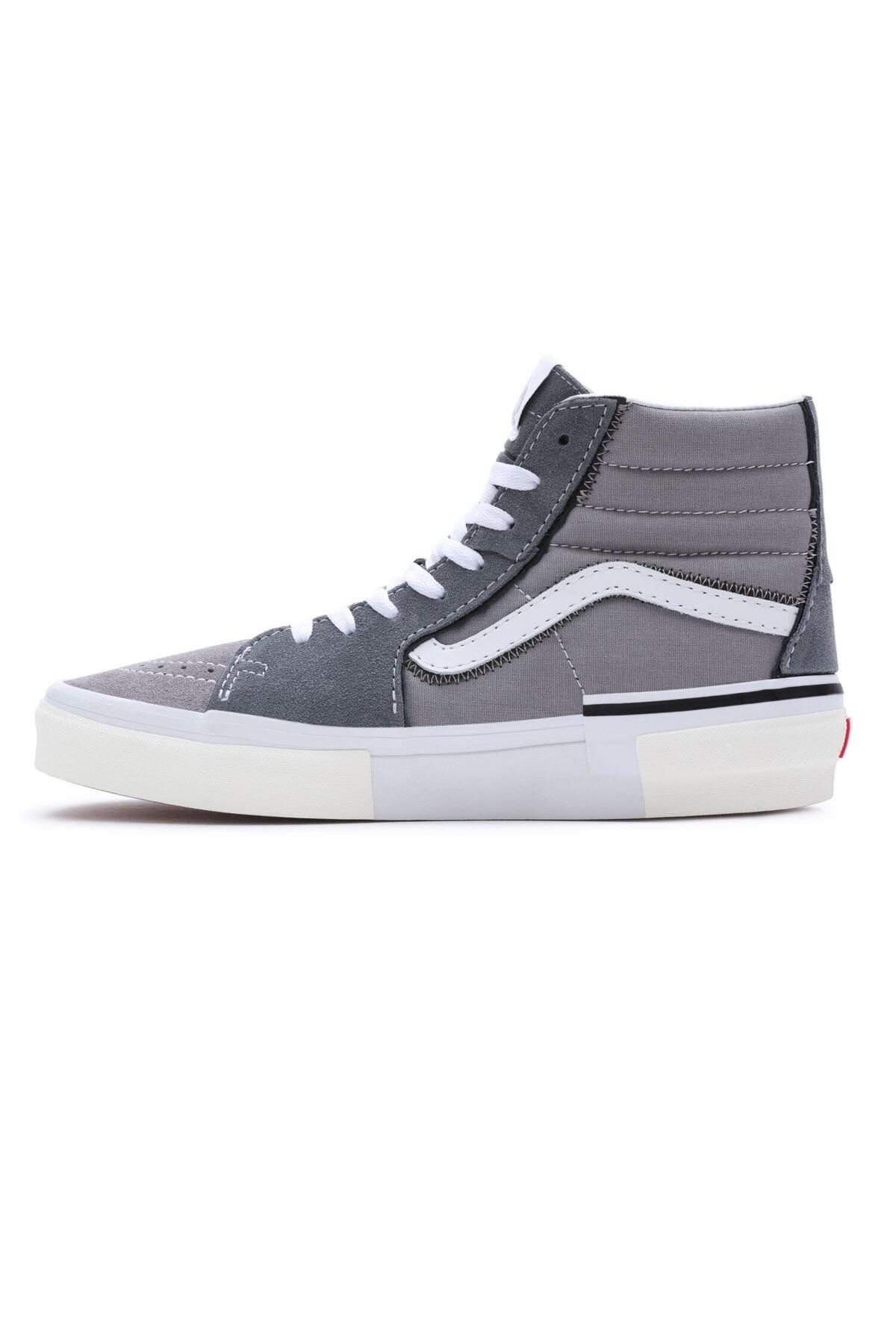 کفش های کژوال خاکستری مردانه و زنانه sk8 hi بازسازی vn0005ukgry1 اورجینال Vans