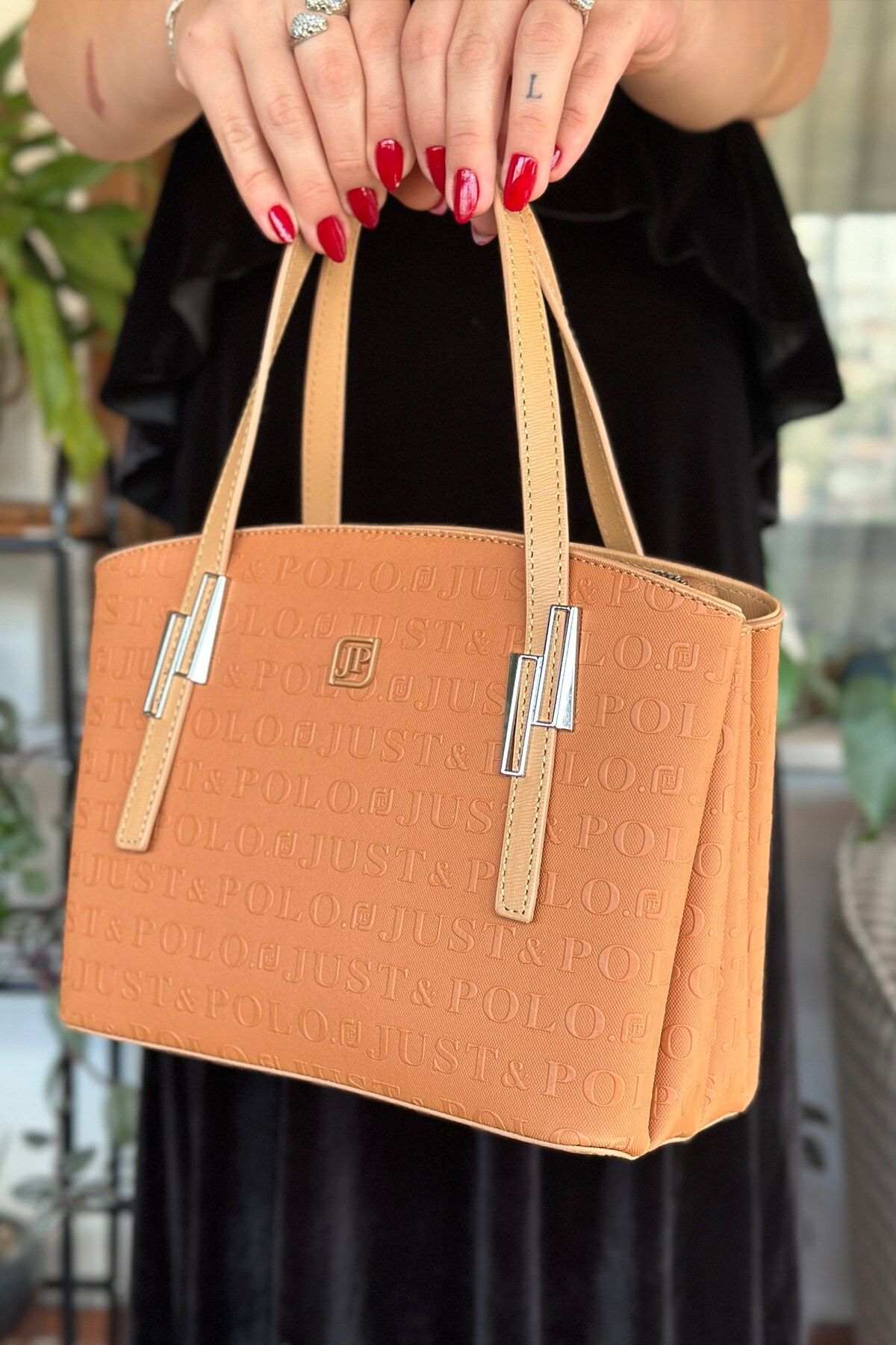 Just Polo El ve Omuz Çantası - Taba