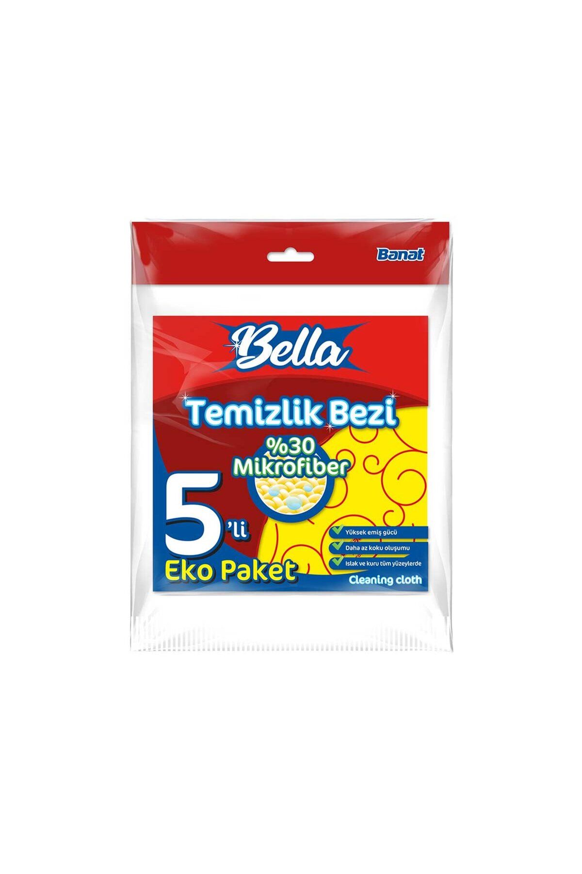 Genel Markalar Banat%30 Mikrofiberli Temizlik Bezi 5'Li Eko Paket