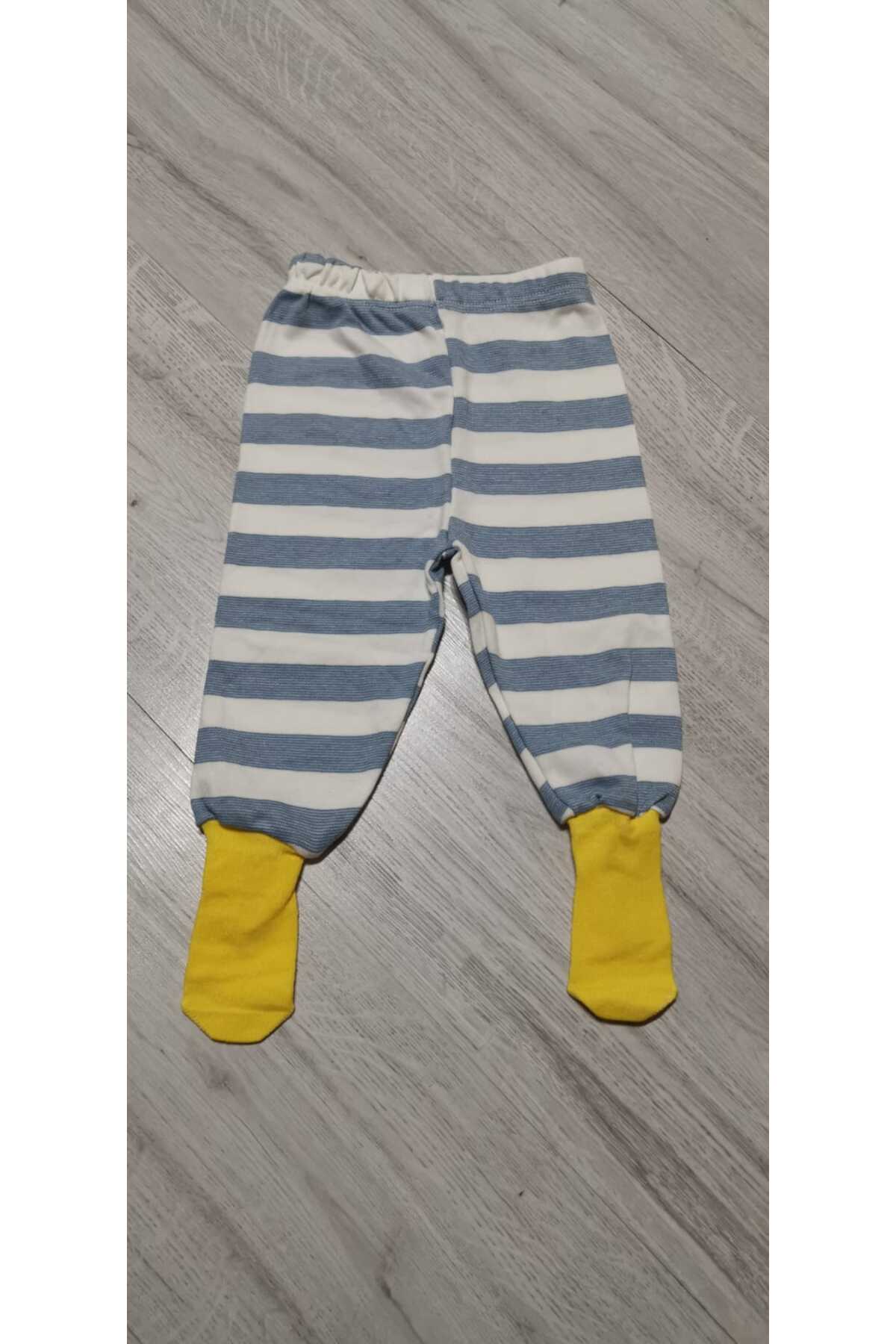 Fuar Baby MAVİ ÇİZGİLİ ÇORAPLI PİJAMA ALTI fotoğrafı 2 (önizleme)