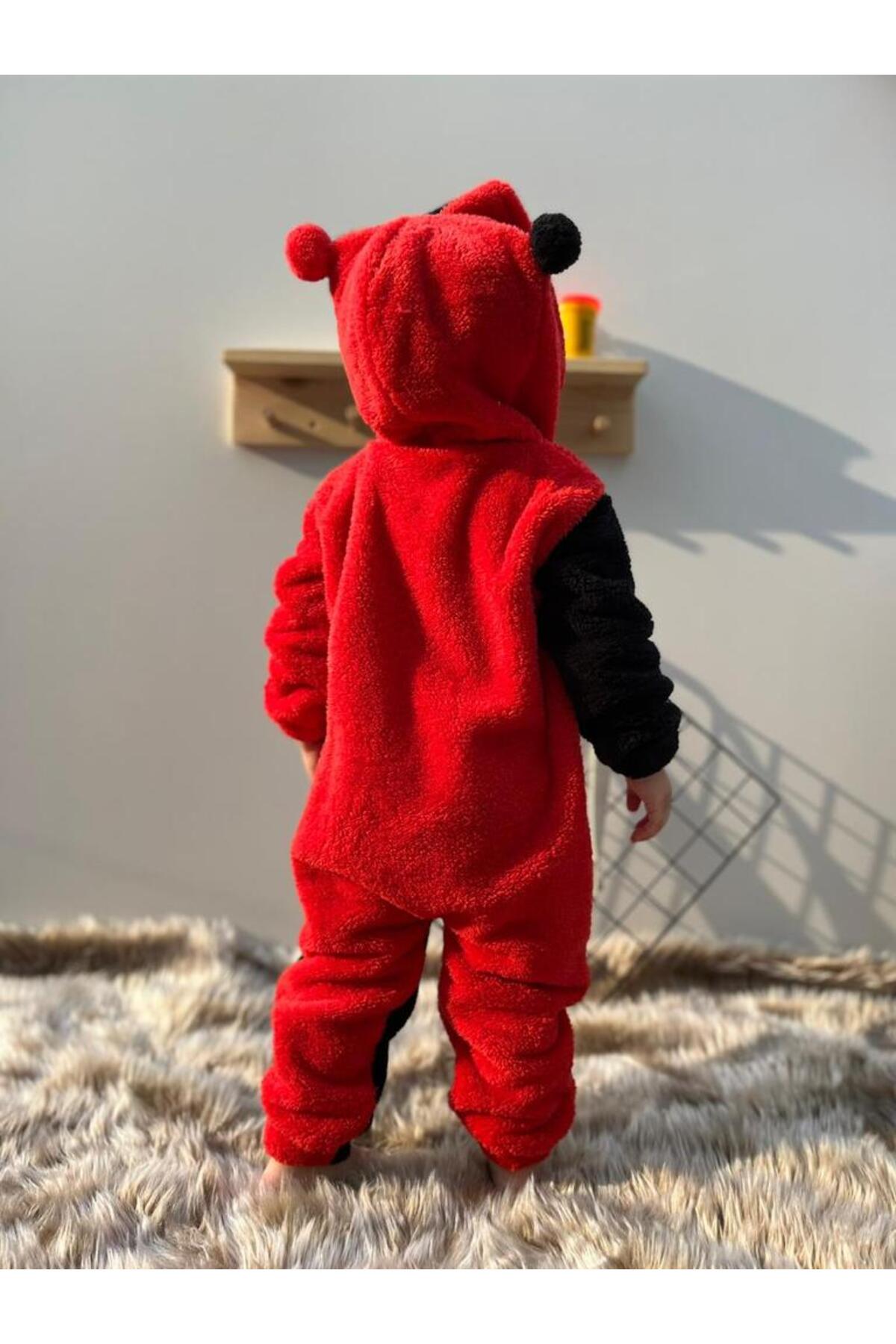 ERENİTY Welsoft Peluş Fermuarlı Kışlık Ponponlu Palyaço Bebek Uyku Tulumu fotoğrafı 7 (önizleme)