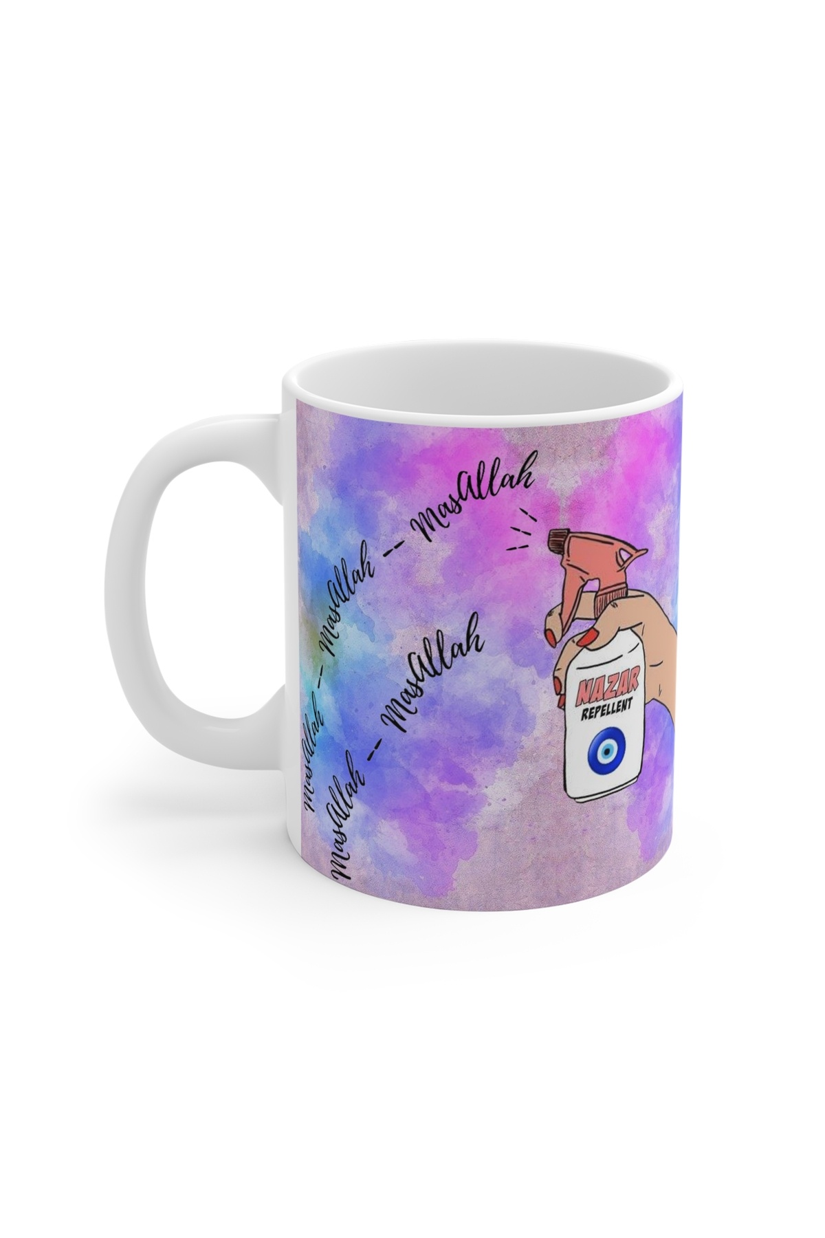 MARİS STORE Porselen Nazar Repellent Hediyelik Baskılı Kupa Bardak