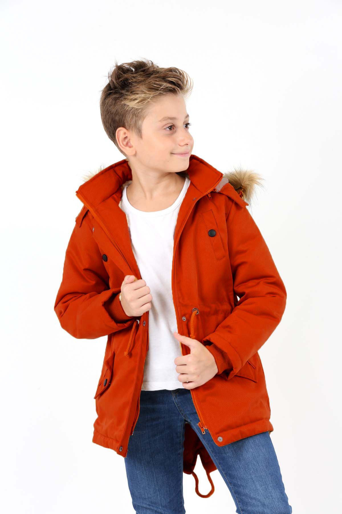 Boys orange winter coat 2025