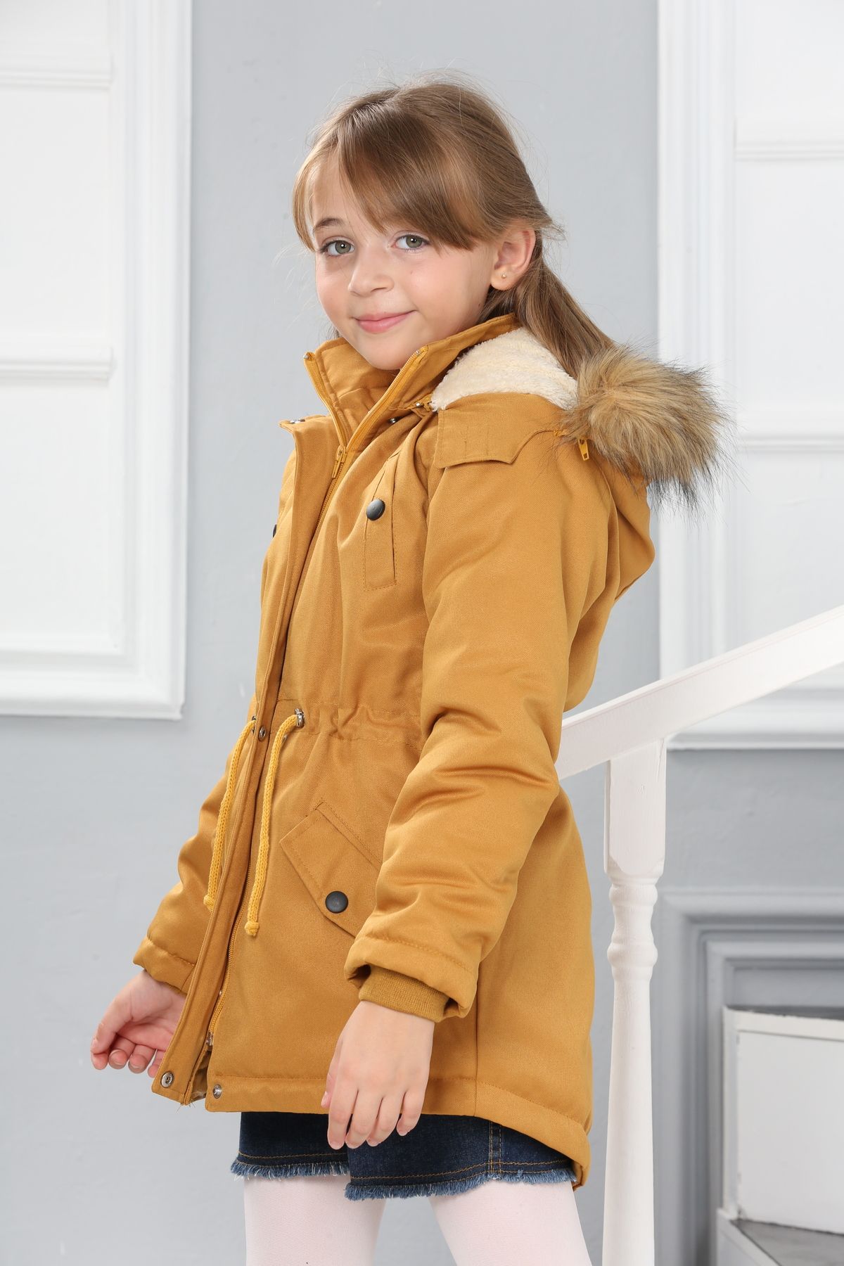 Girls yellow winter coat 2025