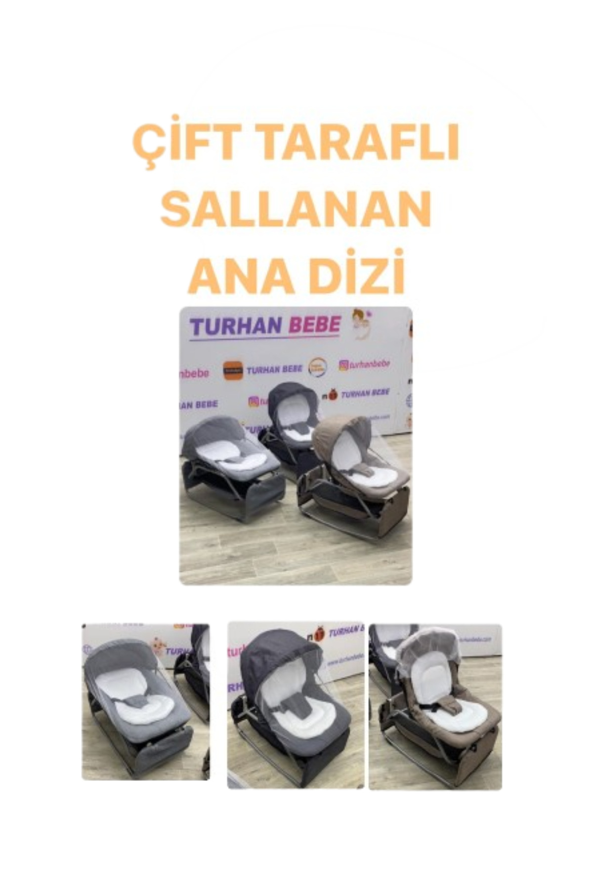 TURHAN BEBE Yeni Doğan Bebek Çeyiz Seti Bebek Arabası Anne Yanı Beşik Yürüteç Mama Sandalyesi ANA DİZİ... fotoğrafı 6 (önizleme)