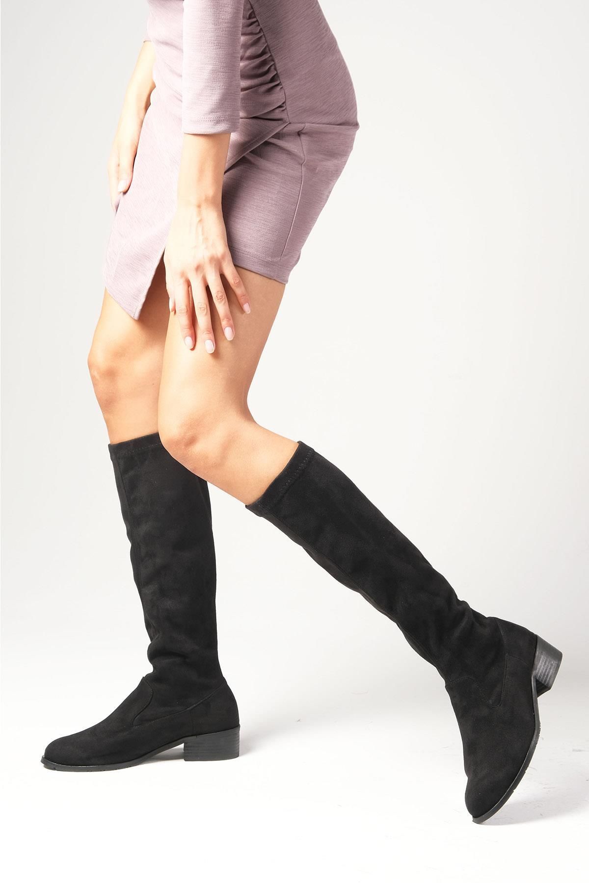 Below the knee suede new arrivals boots
