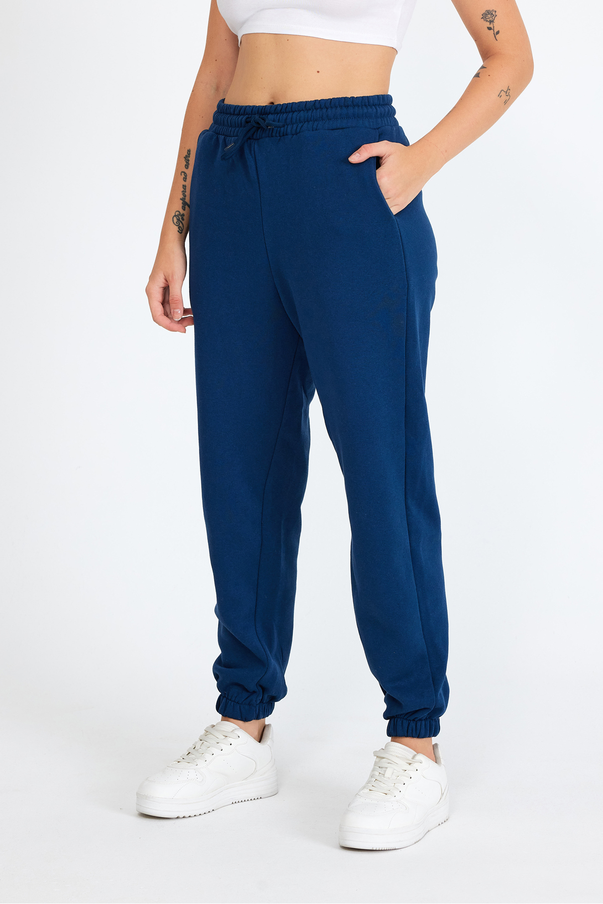 Yumuşak Oversize Eşofman Altı - Lacivert
