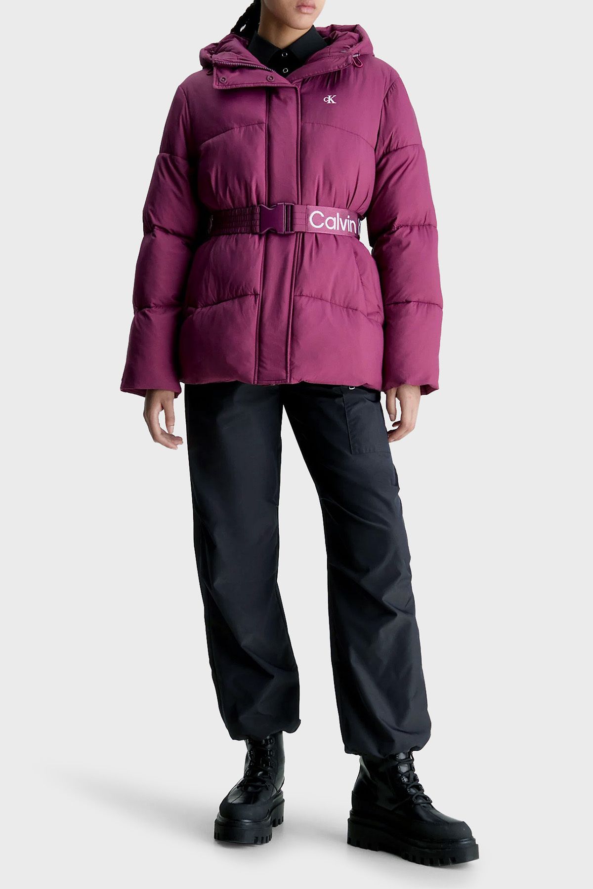 Calvin klein deals purple coat