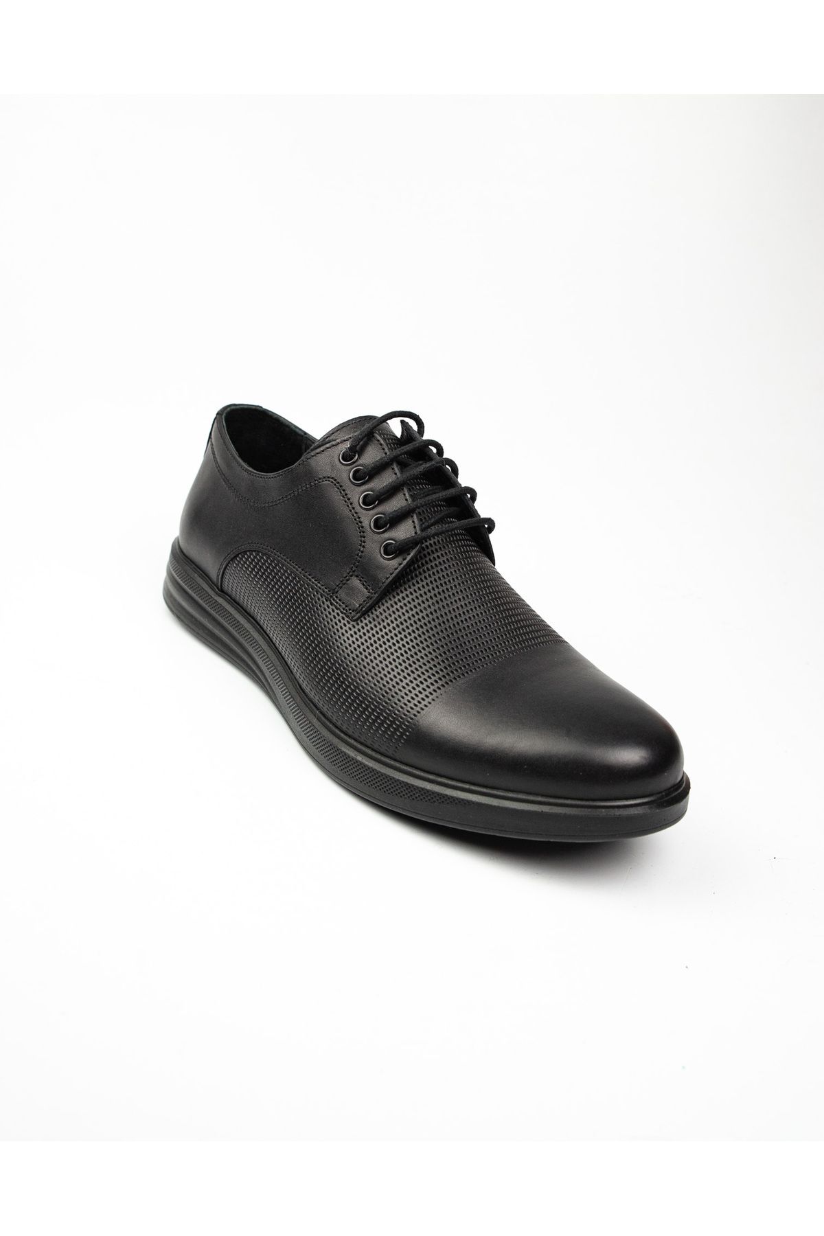 Nobel-1043 Black Leather Men's Classic Shoes 1