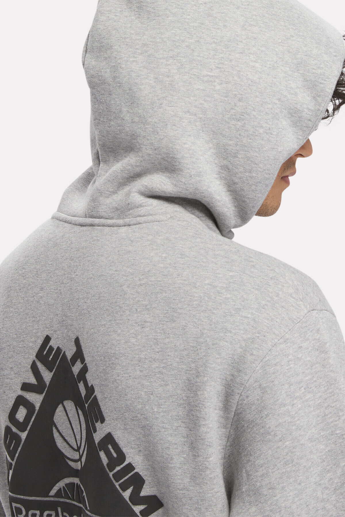 سویشرت مردانه خاکستری ریباک | ABOVE THE RIM HOODIE اورجینال - تصویر 4