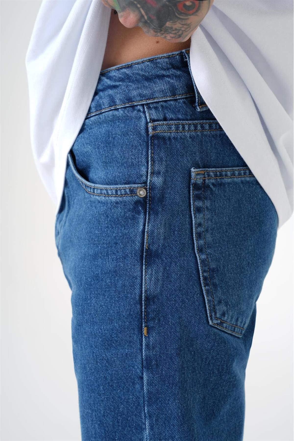 Machinist شلوار جین مناسب آبی تیره