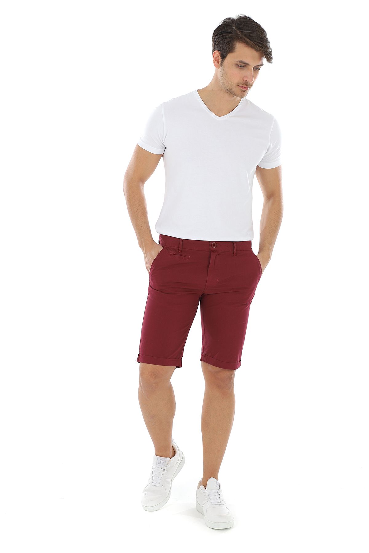 Weyeze-Men's Burgundy Shorts 2