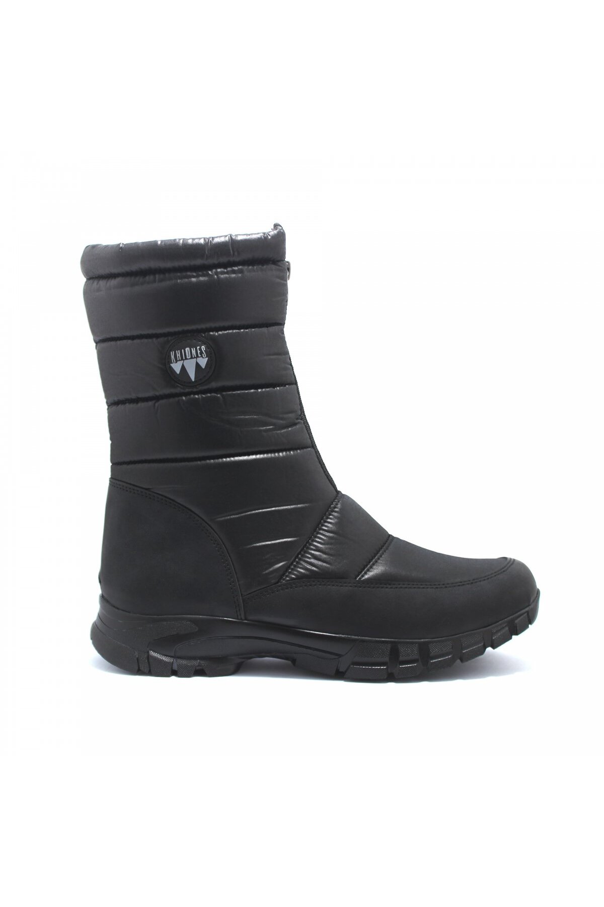 KHIONES Bayan Siyah Kar Botu Önden Fermuarlı