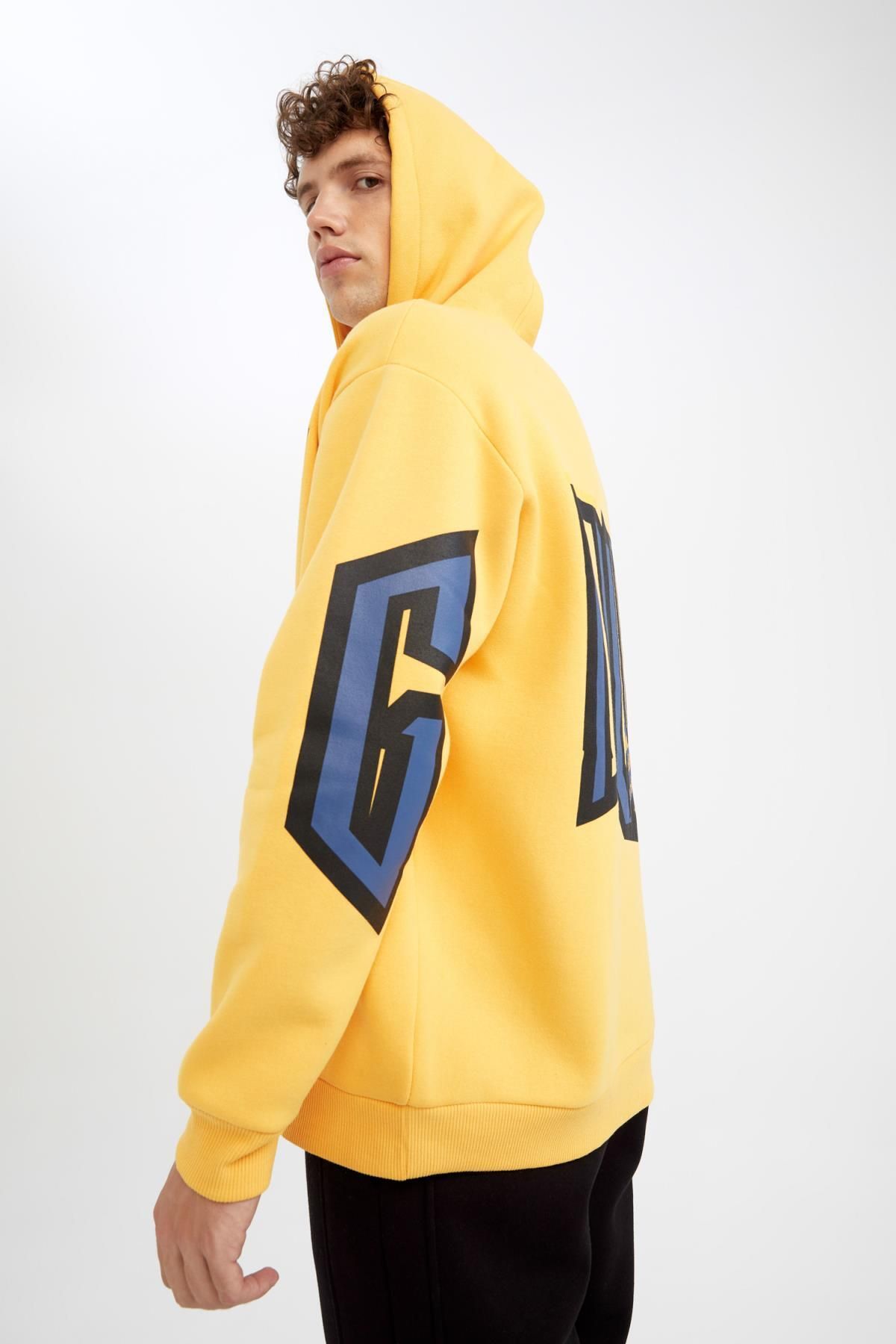 DeFactoFit NBA Golden State Warriors Regular Fit Hoodie Sweatshirt