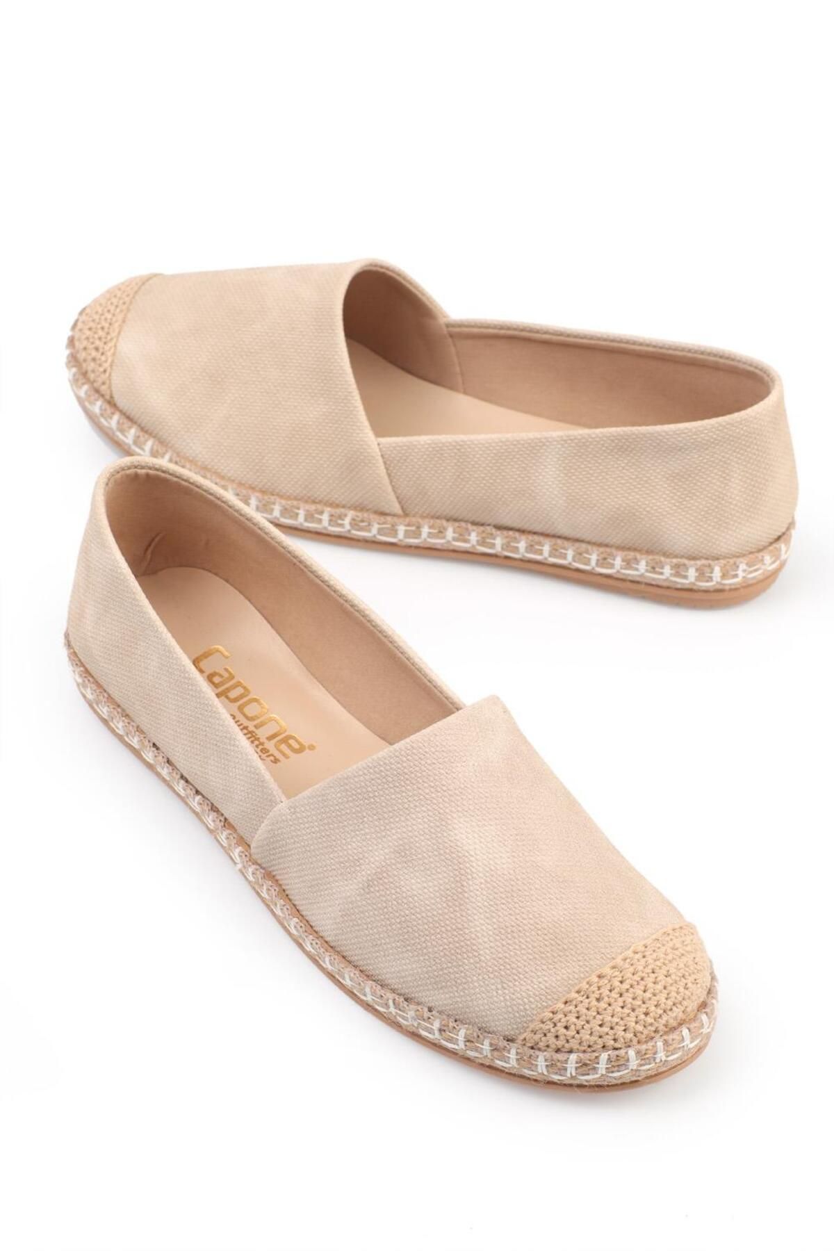 Capone Outfitters-Capone Beige Damen-Espadrille 6