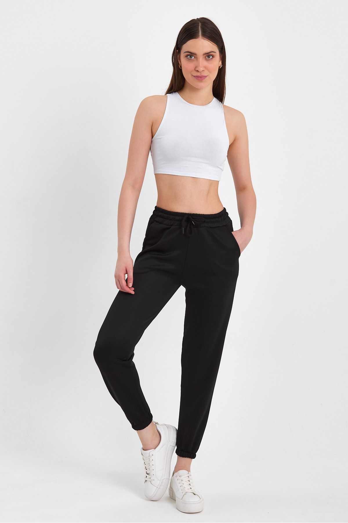 Jogger pants shop and crop top