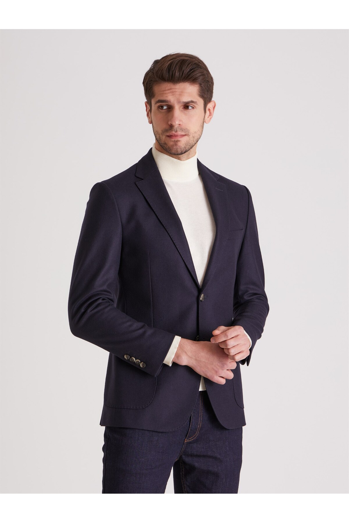 کت دکمه ای طرح ساده مدل اسلیم فیت جیب دار آستین بلند مردانه دوفی Dufy (برند ترکیه)