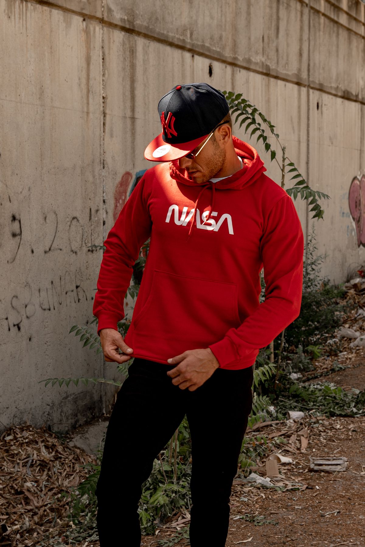 Red nasa sweatshirt hot sale